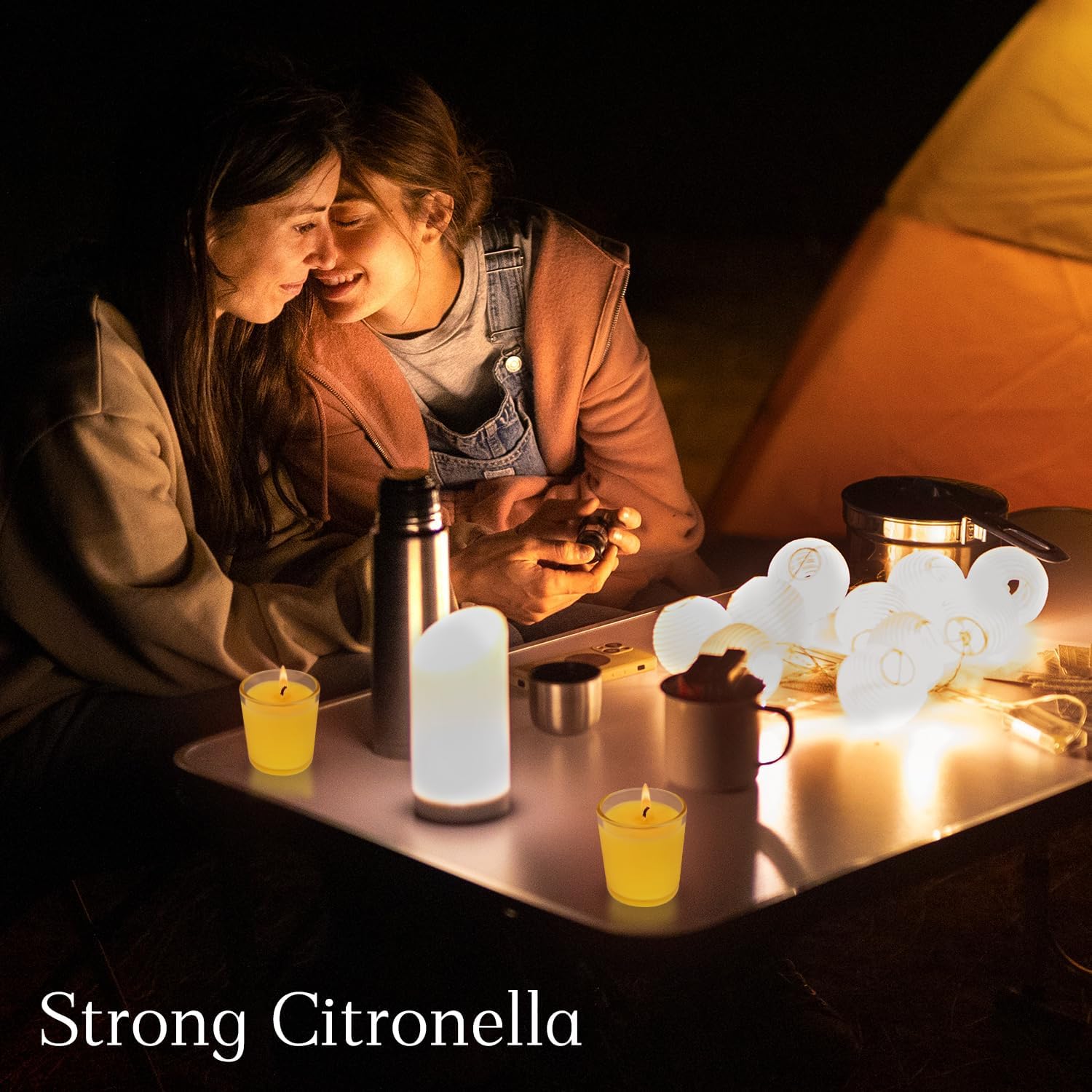 6 Pack 2oz Citronella Candles in Glass Jars