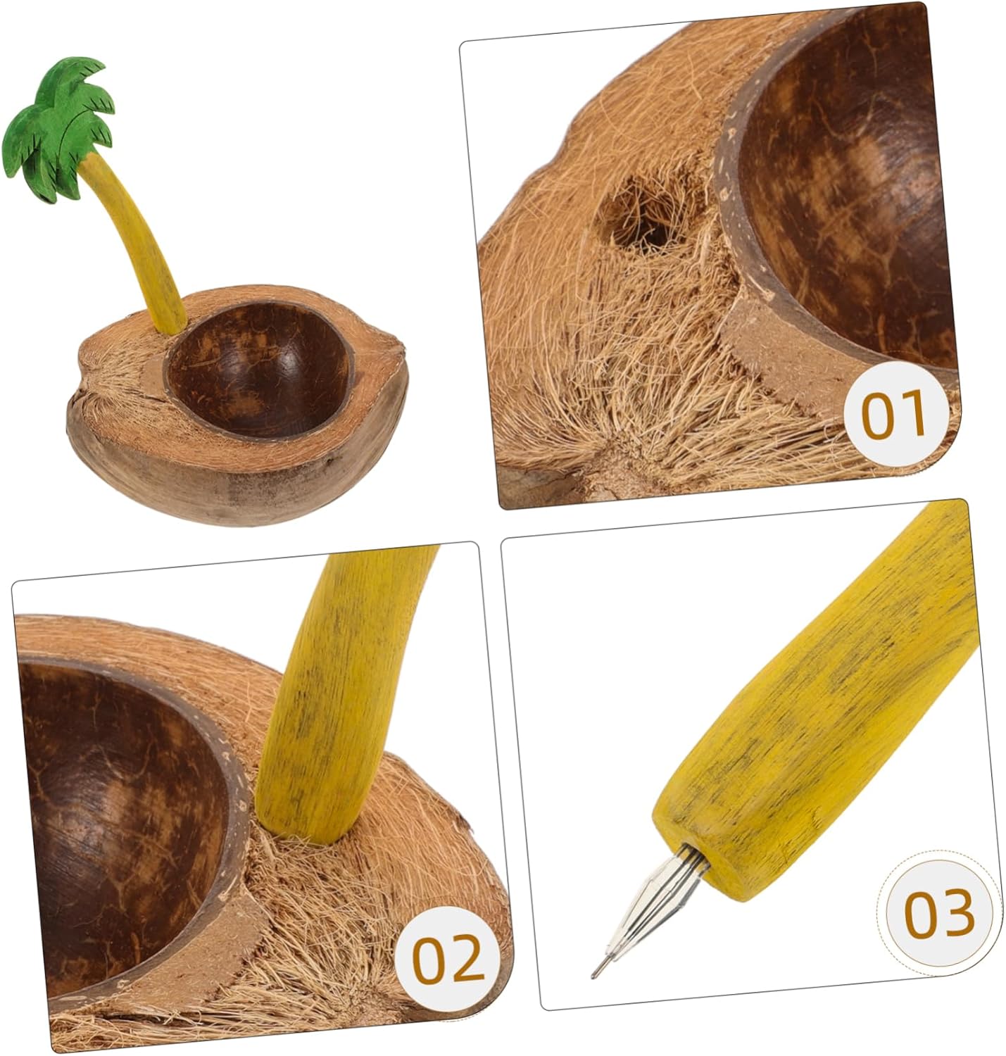 Wakauto Coconut Shell Candle Holder for Home Decor