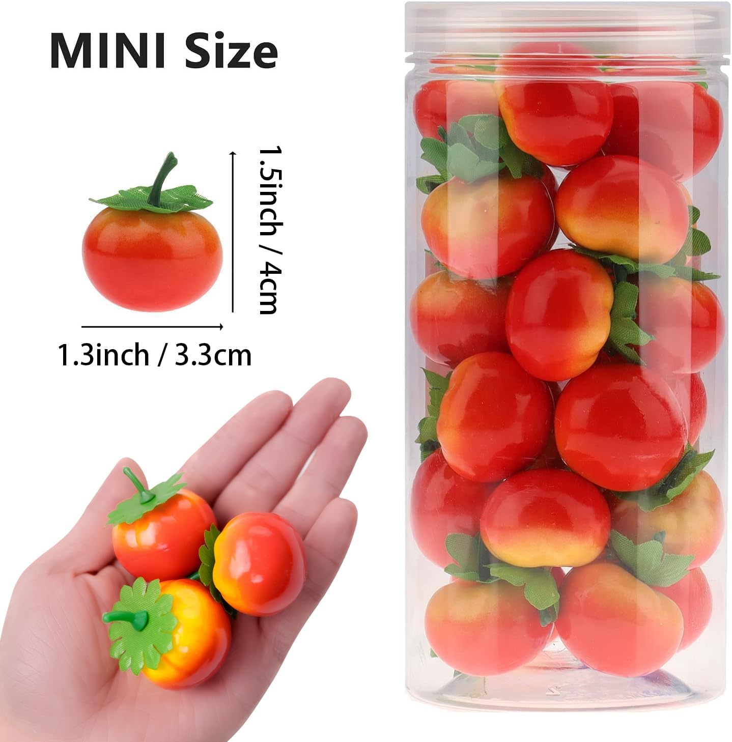 27 Pcs Mini Artificial Tomatoes 15 Inch Decor