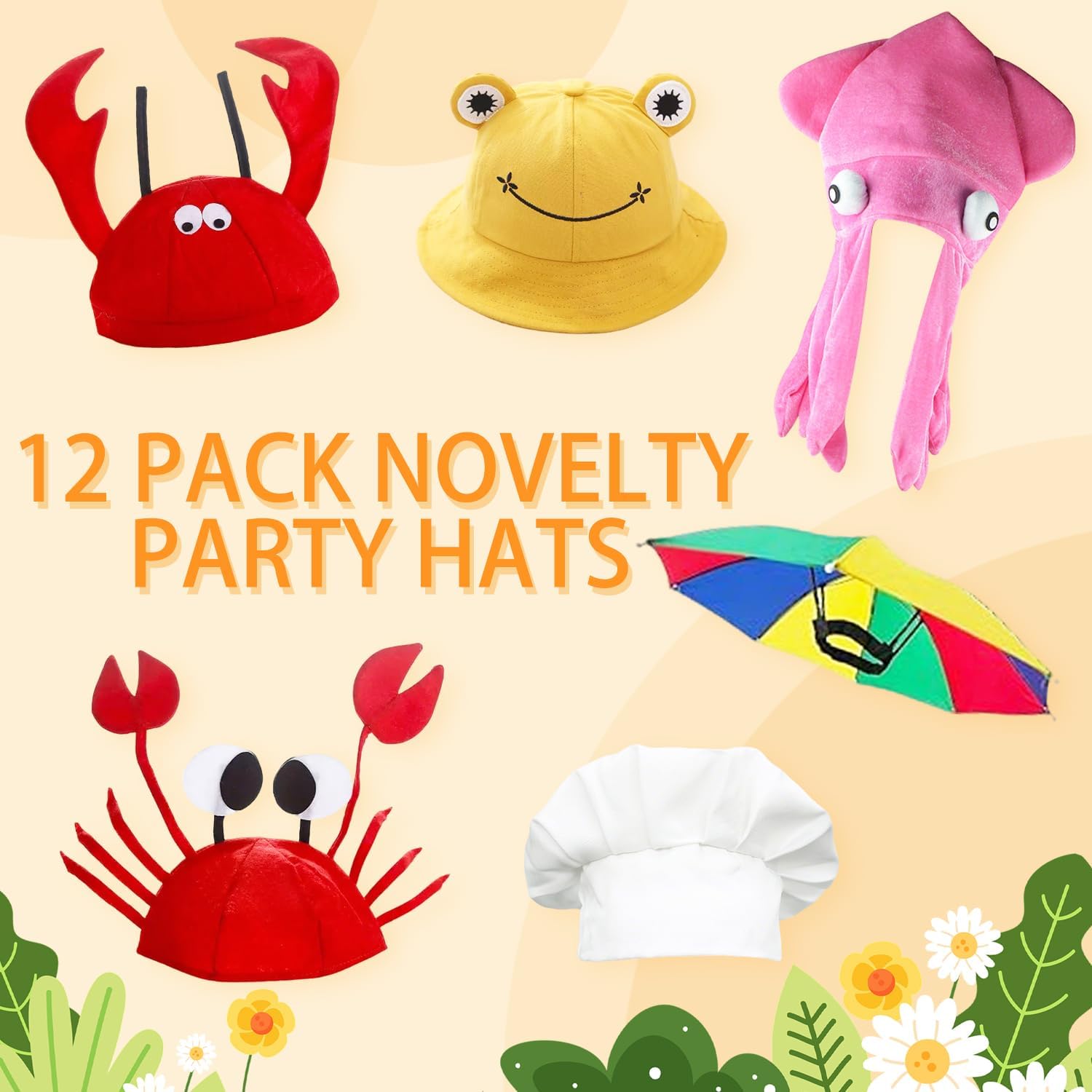 24 Funny Hats and Glasses Photo Booth Set