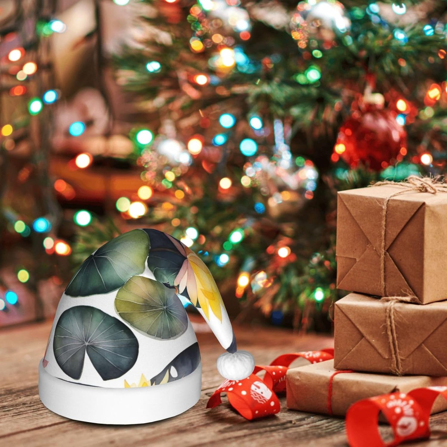 QINZHENG Personalized Santa Hat Velvet Plush