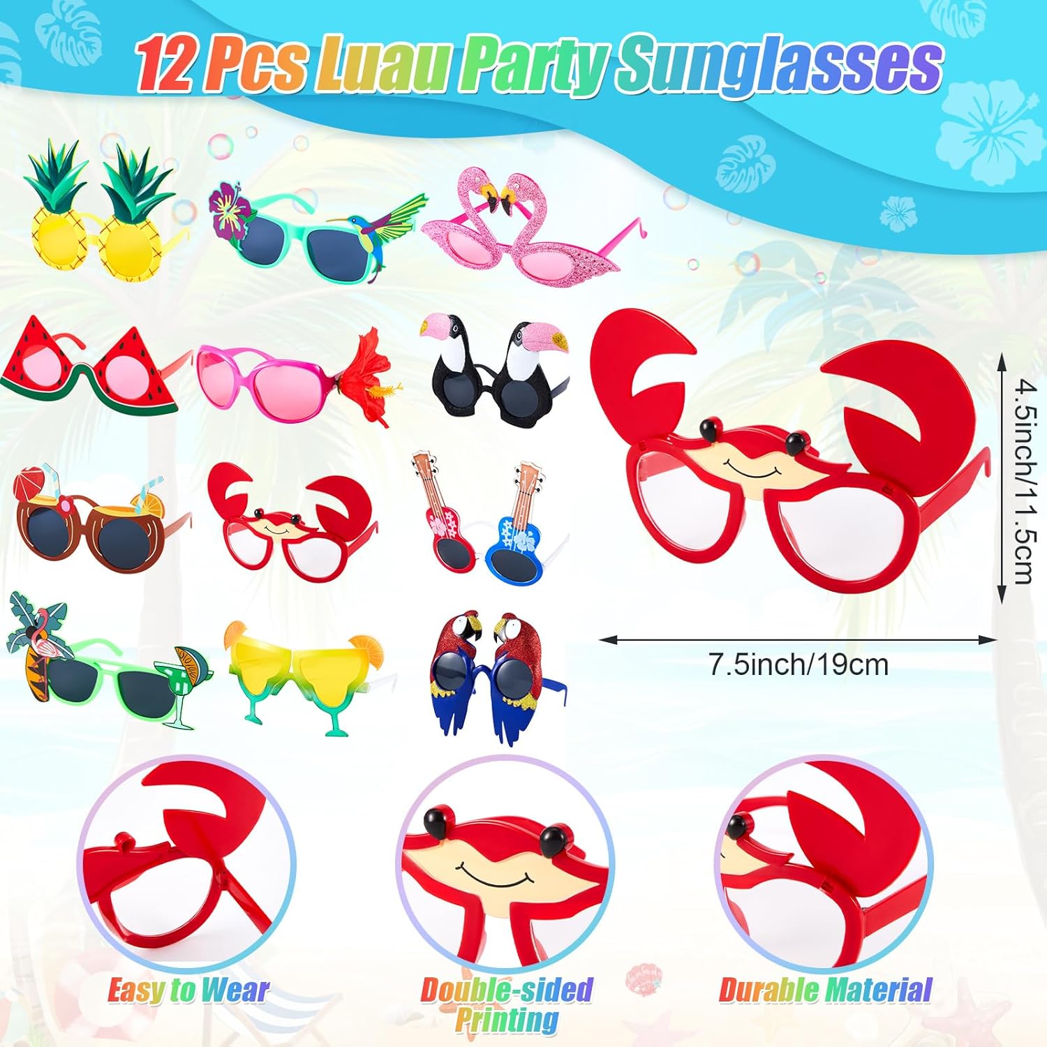 Soulchen 24 Pcs Tropical Luau Party Favors