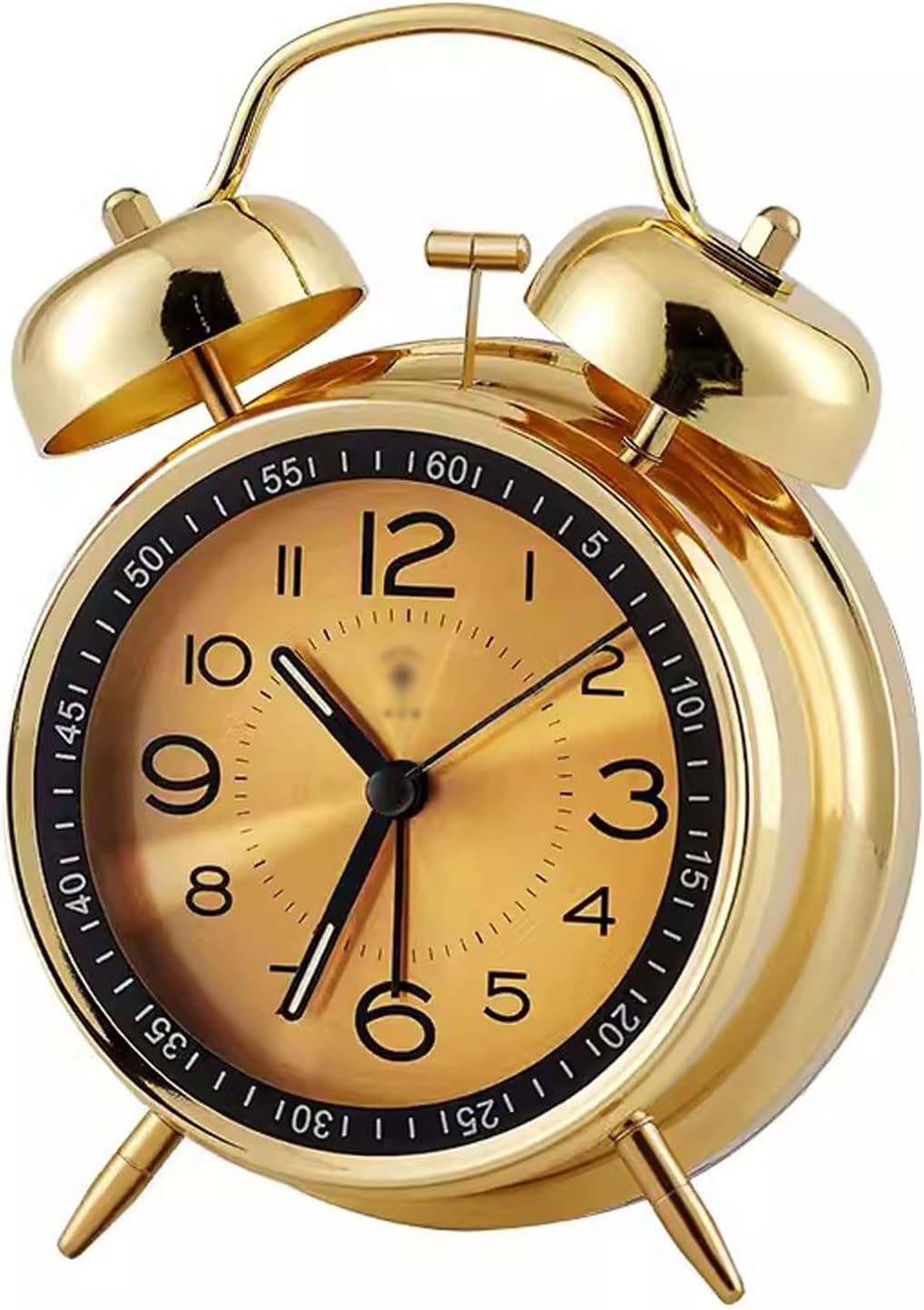 GRFIT 4 Inch Loud Dual Bell Alarm Clock with Backlight
