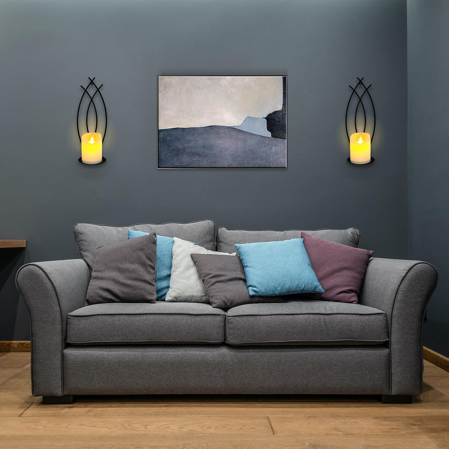 Snail Garden Wall Candle Sconces Holder Set of 2