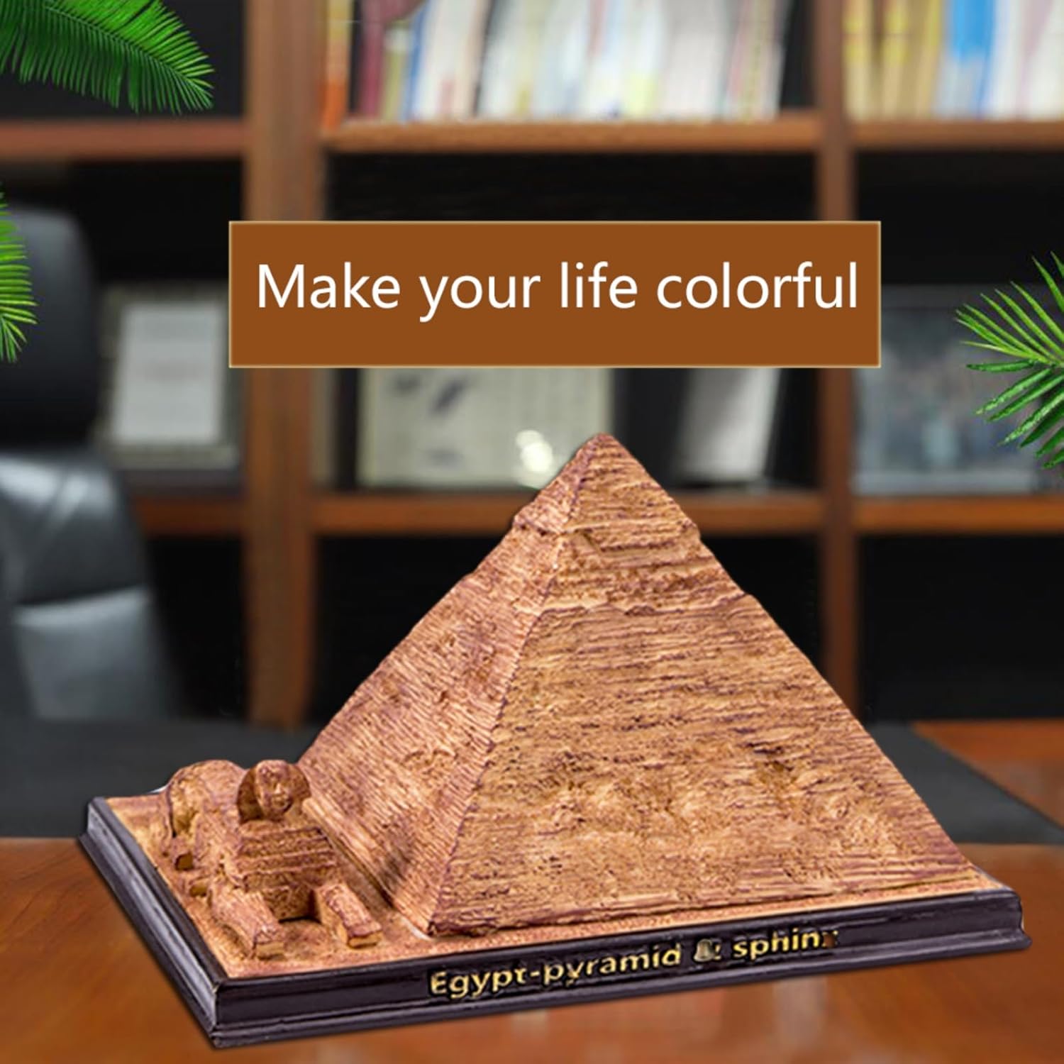 Egyptian Pyramid Resin Sculpture Decor Statue