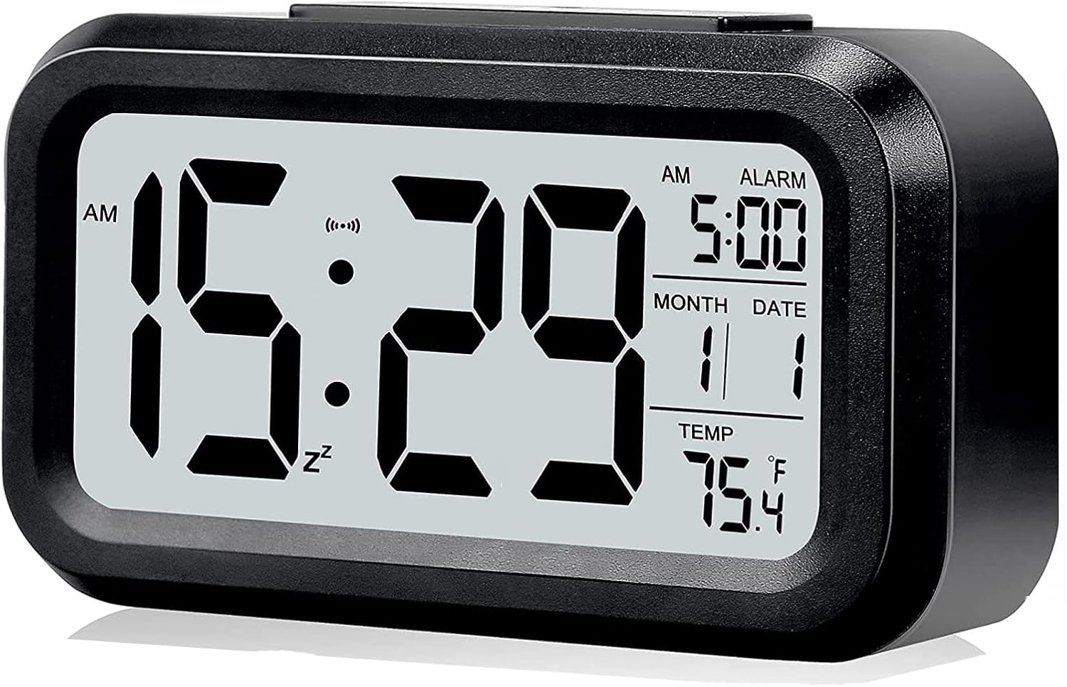 Digital Alarm Clock with LCD Display and Indoor Temperature