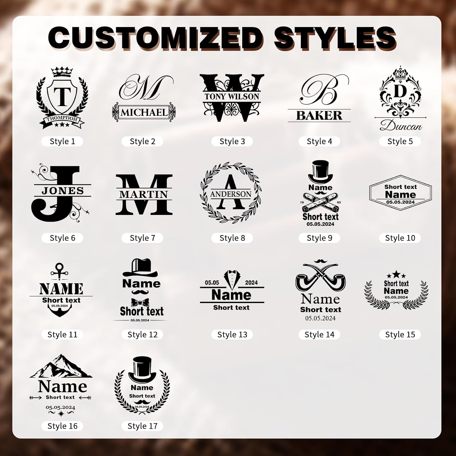 Personalized Wood Cigar Ashtray for Men