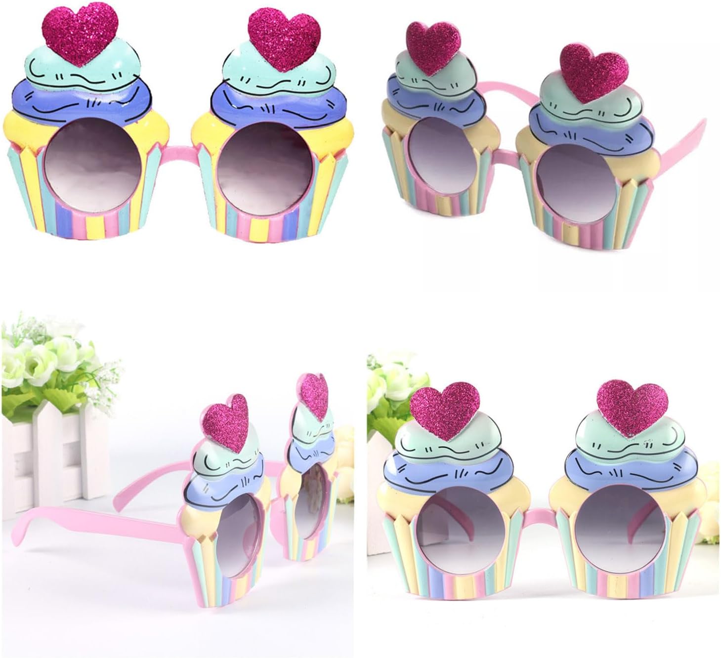 Funny Party Sunglasses 9 Pack for Events and Photo Booth