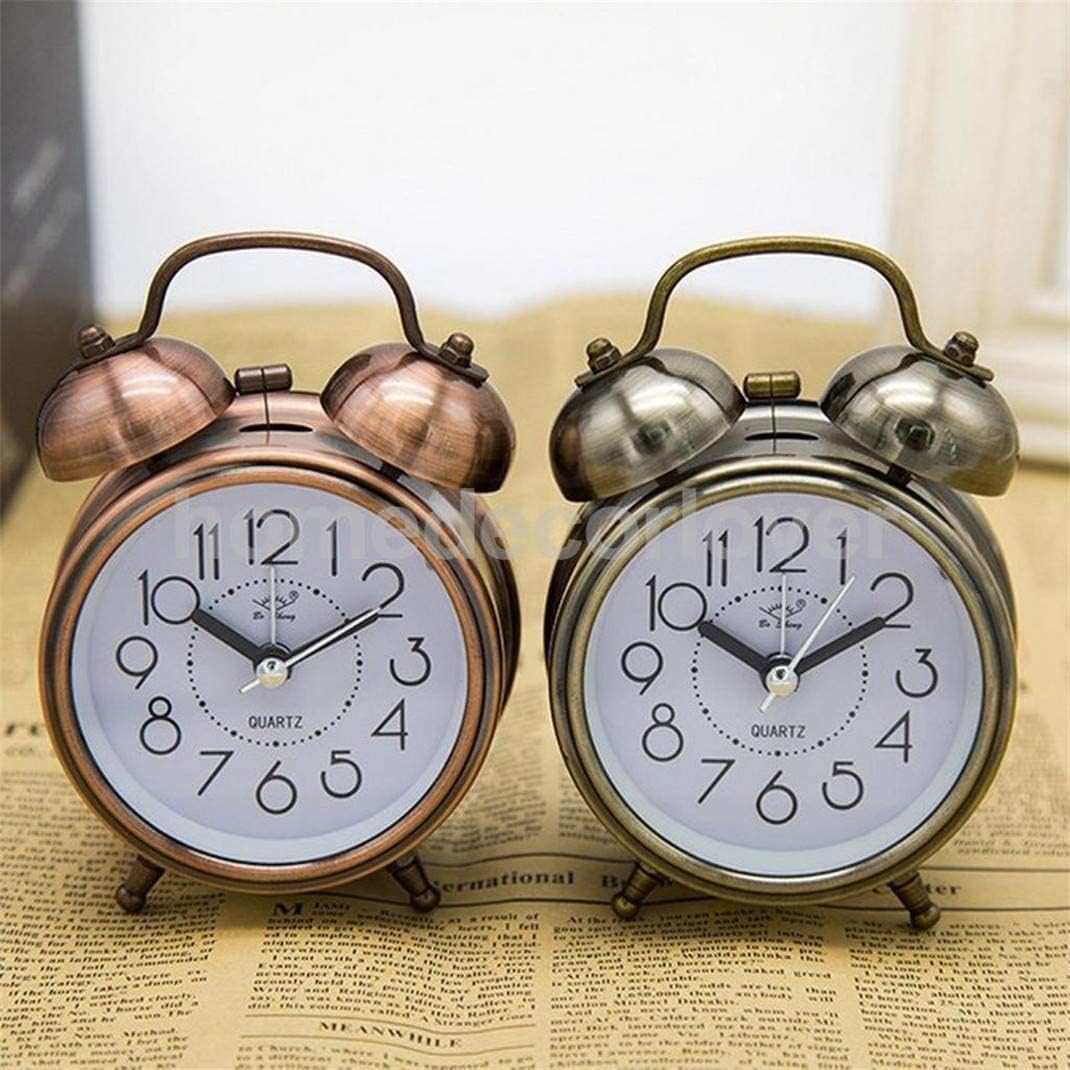 Retro Double Bells Alarm Clock with Nightlight 1