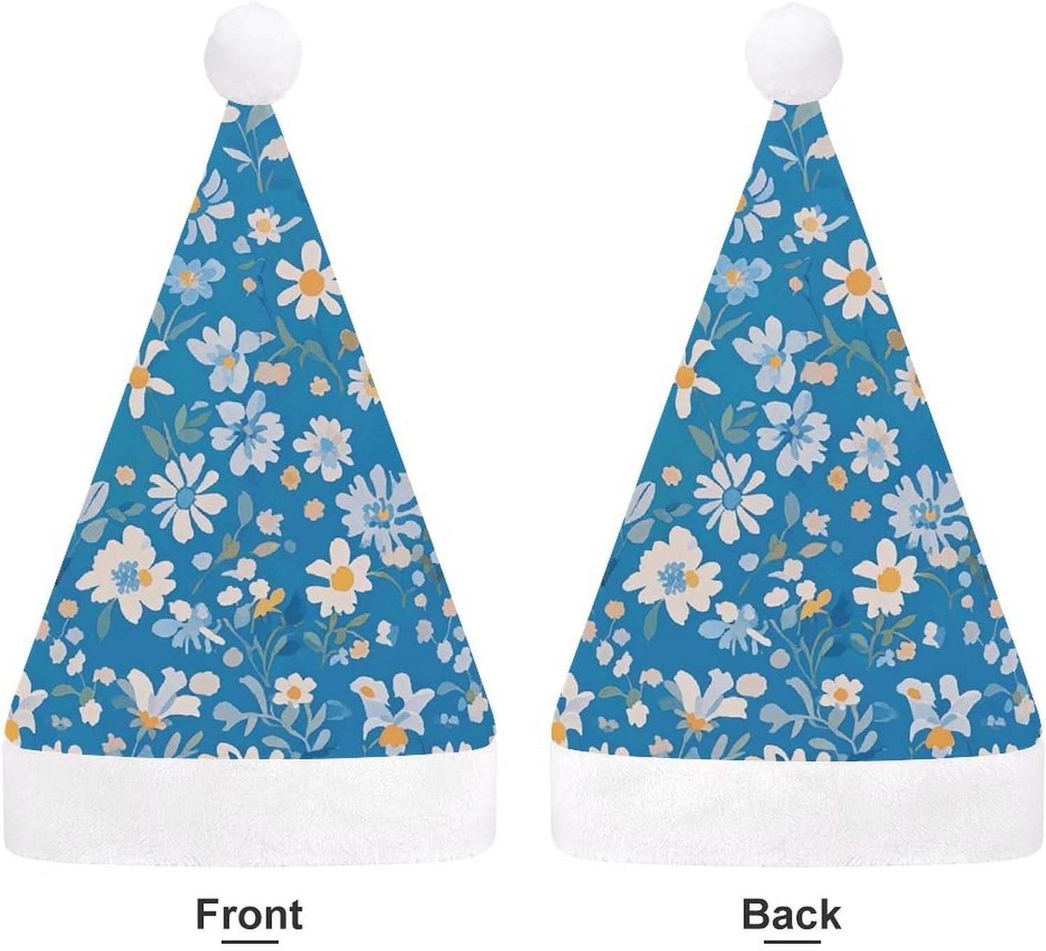 NWGHM Blue Floral Christmas Party Hat Headwear