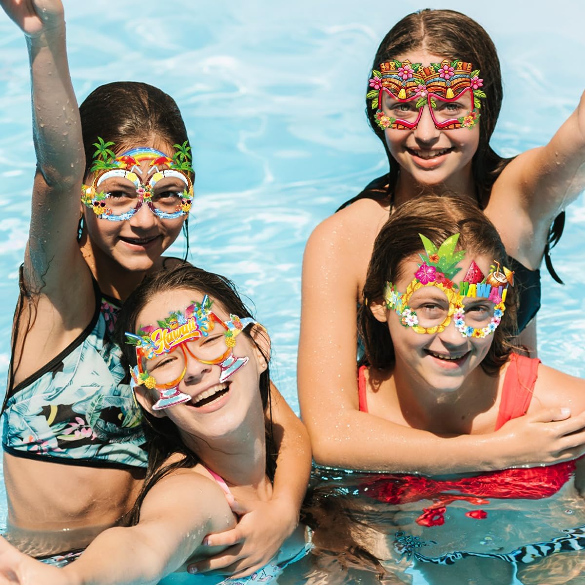 24 Pack Hawaiian Party Paper Sunglasses