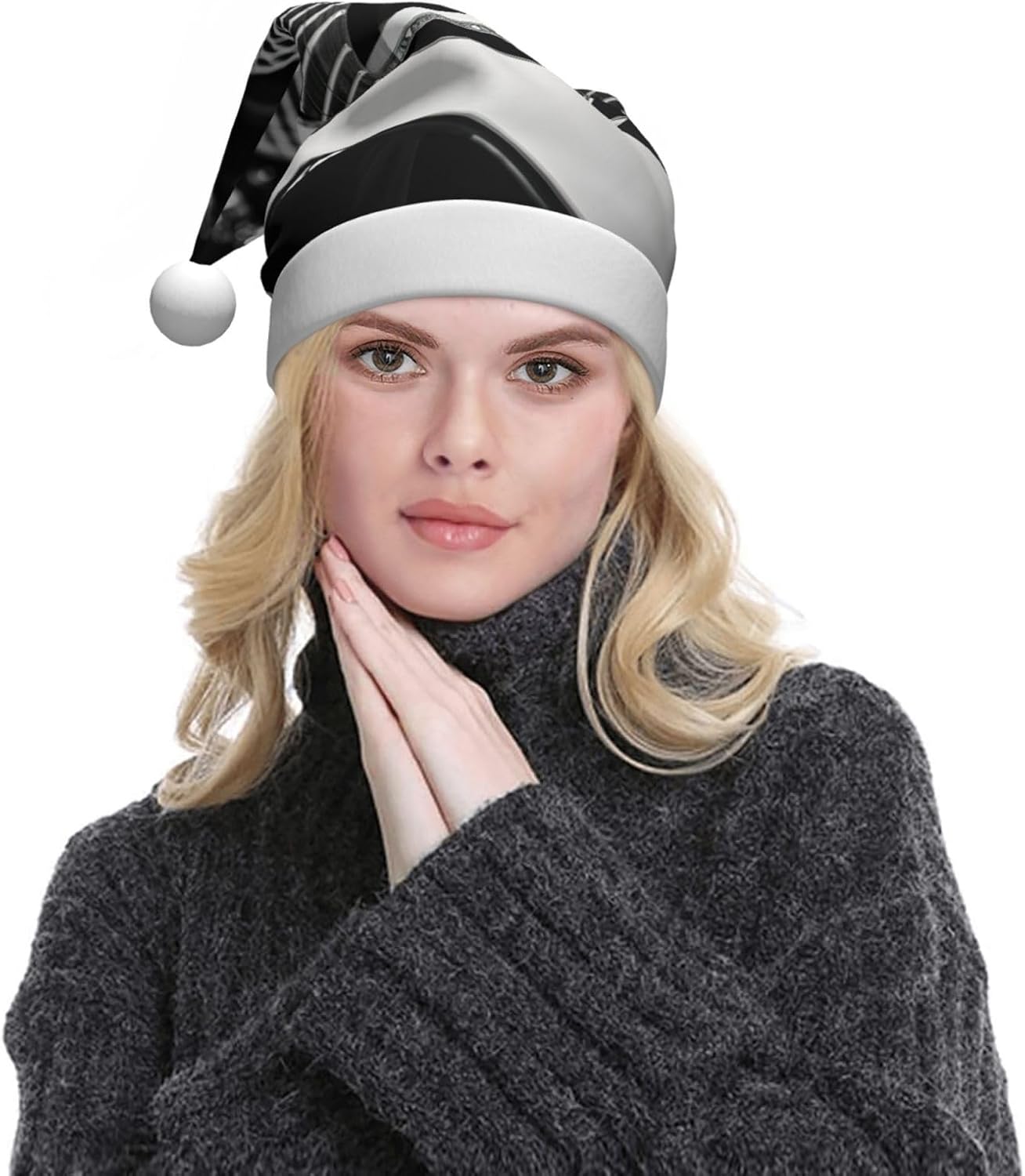 QINZHENG Guitar Santa Hat Personalized Christmas Gift for Women