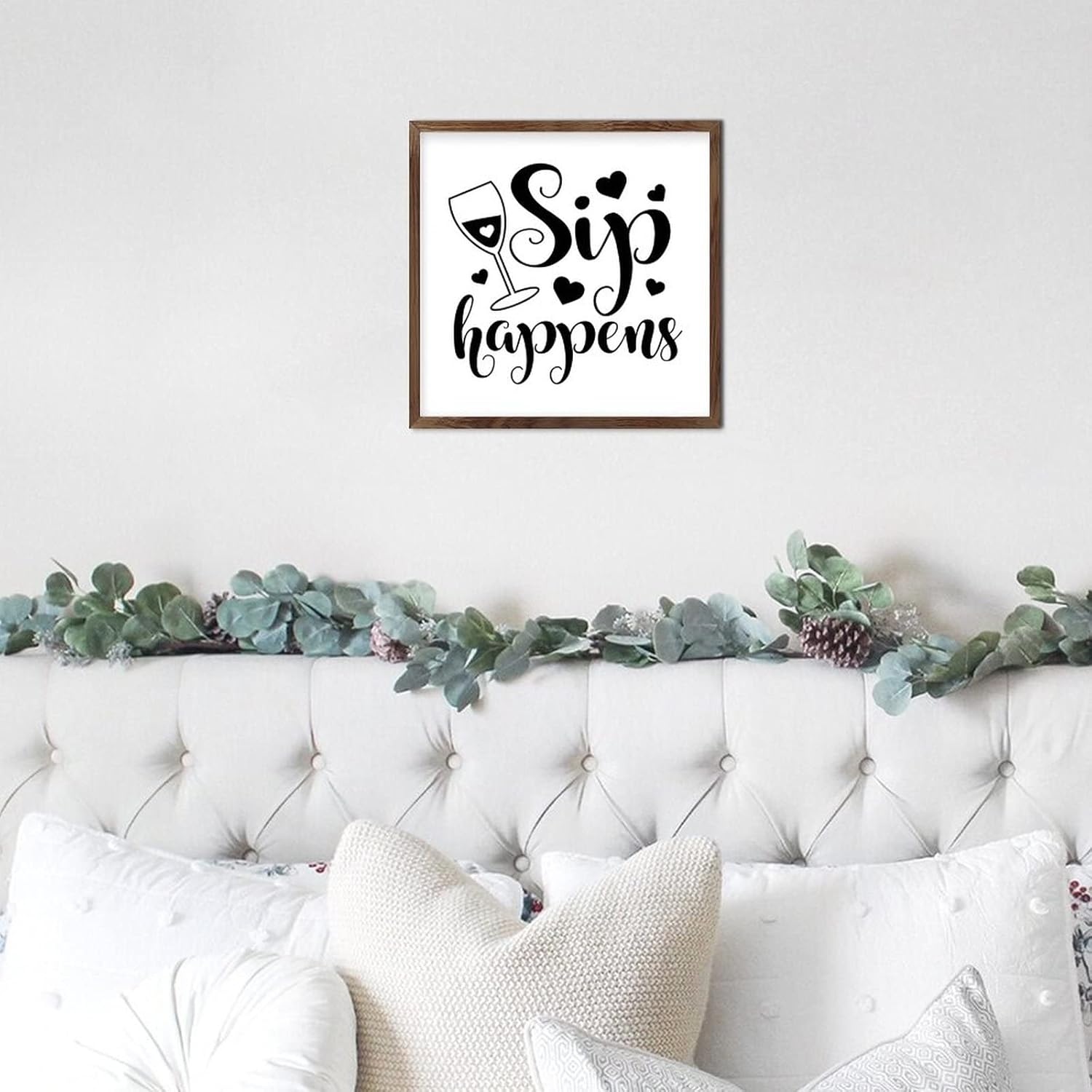 Ditooms Framed Wood Sign Plaque 7x7 Inch