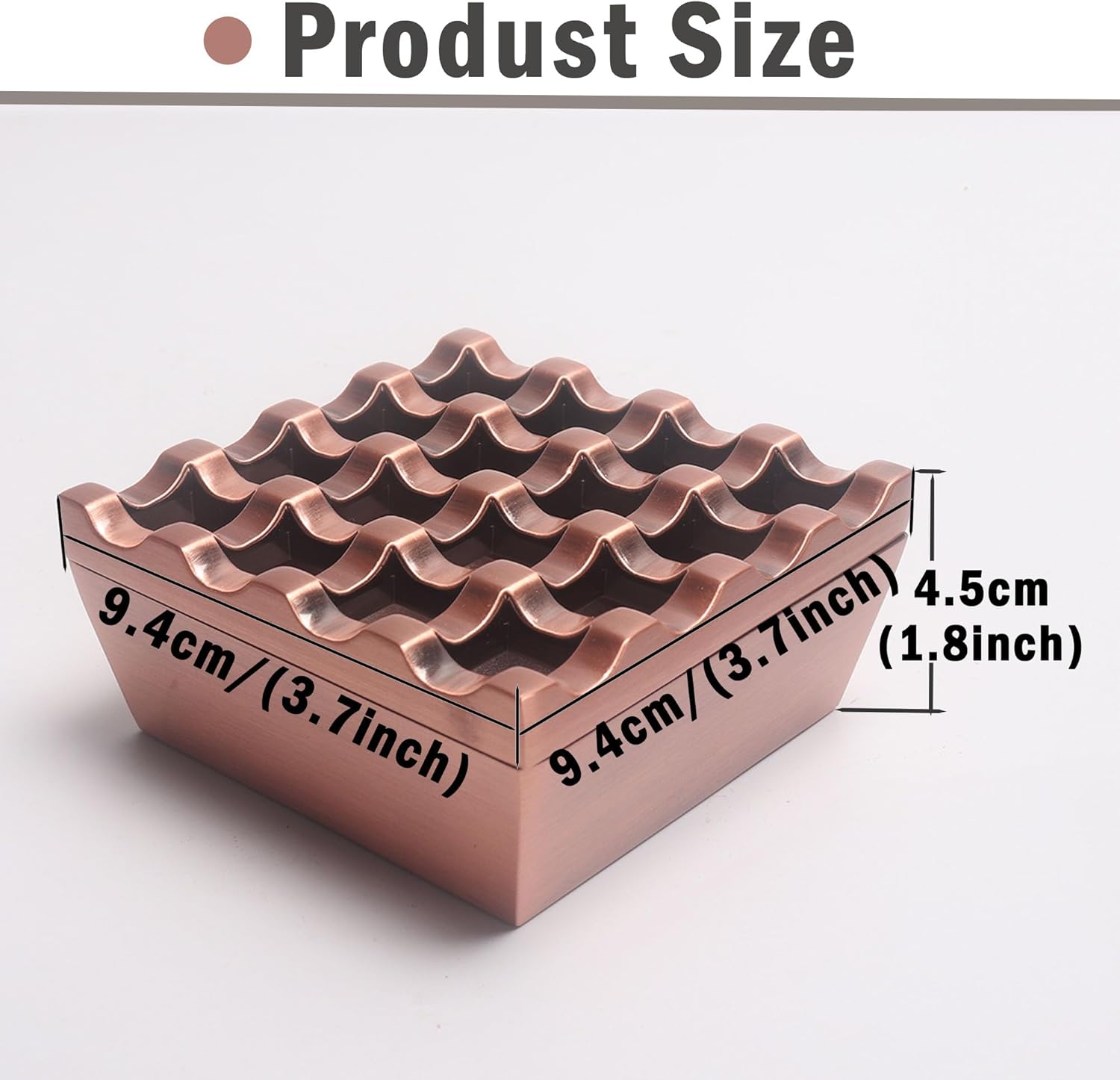 NIWONS Metal Ashtray Windproof for Home Hotel Garden and Desktop Use