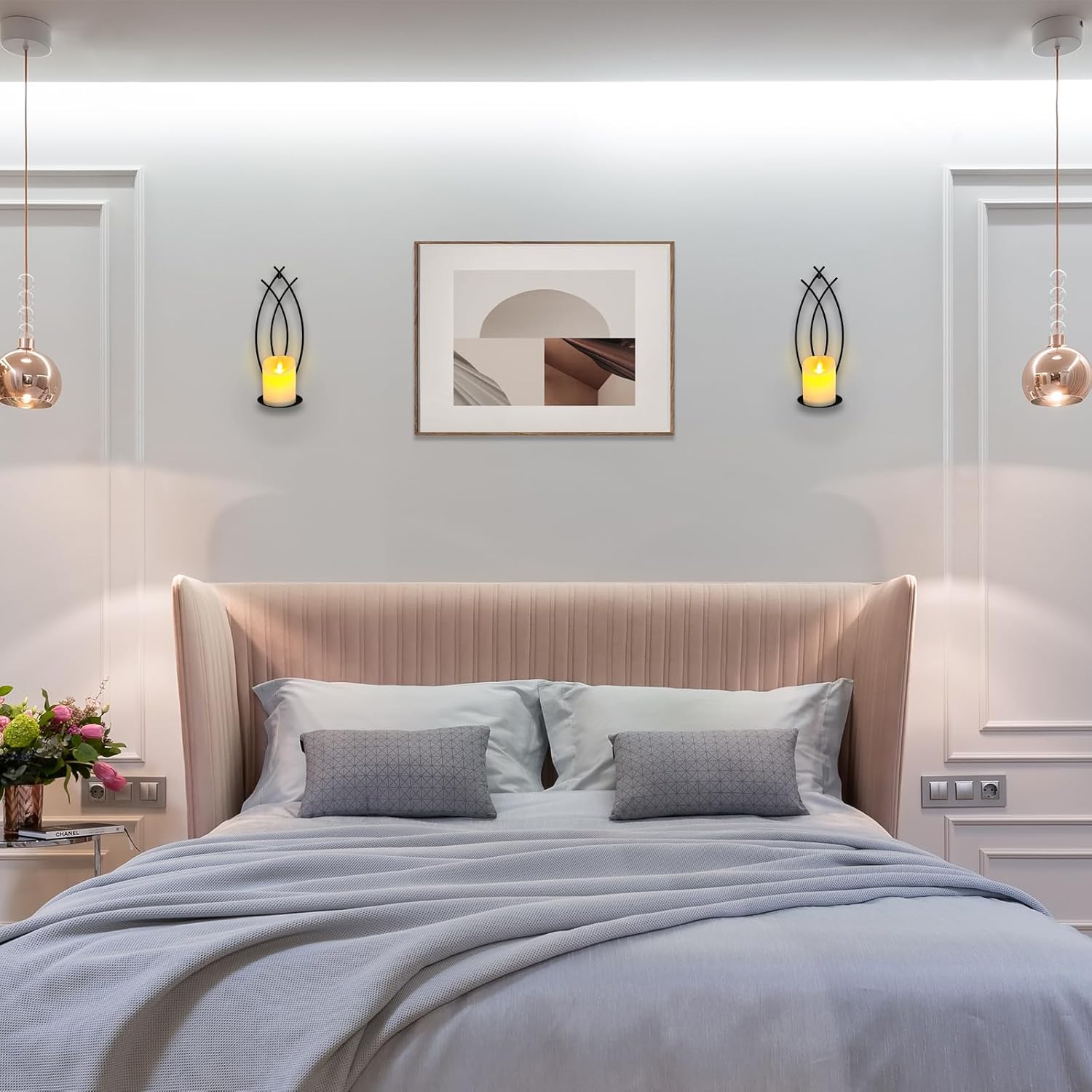 Snail Garden Wall Candle Sconces Holder Set of 2