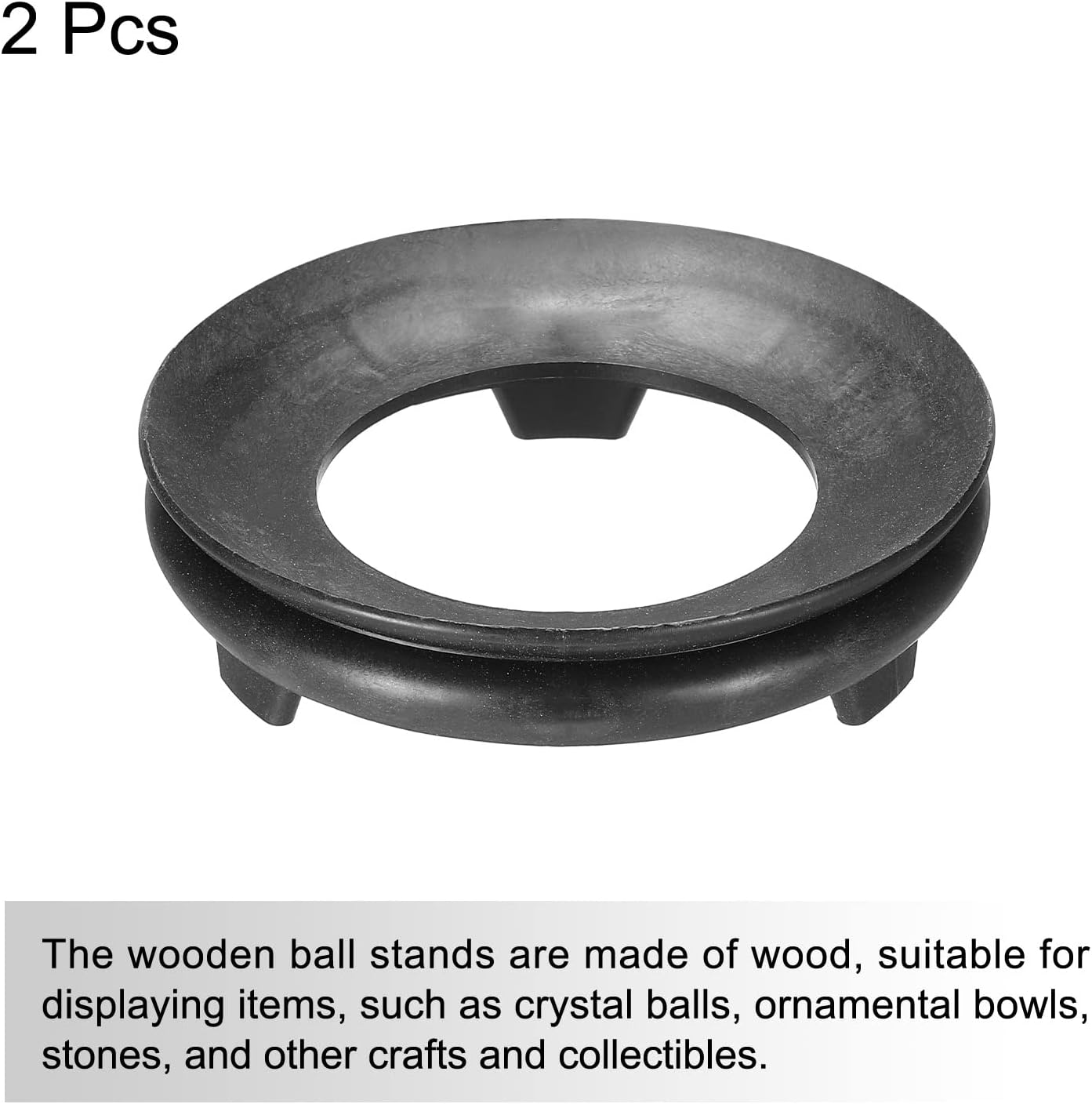 MECCANIXITY Ball Display Stand Black 12cm Pack of 2