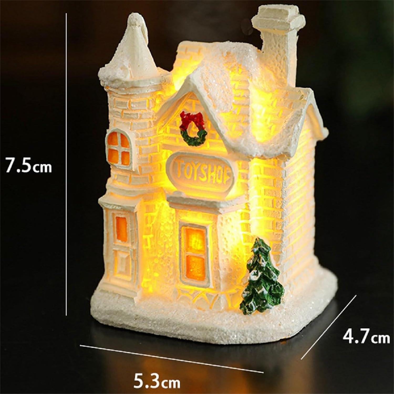 LuxeOne Christmas Village Houses with LED Lights