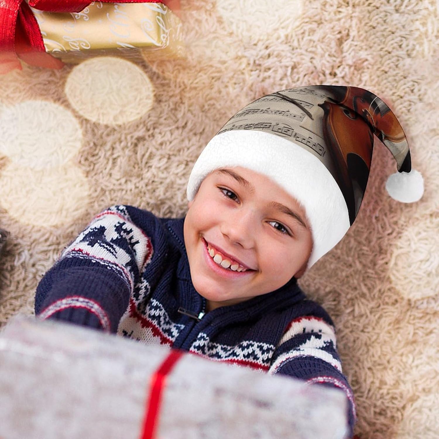 Santa Hat Violin Sheet Music Christmas Party Headwear