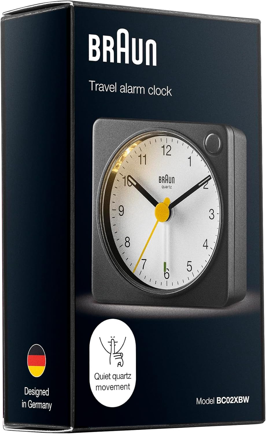 Braun Classic Travel Analogue Alarm Clock with Snooze and Light