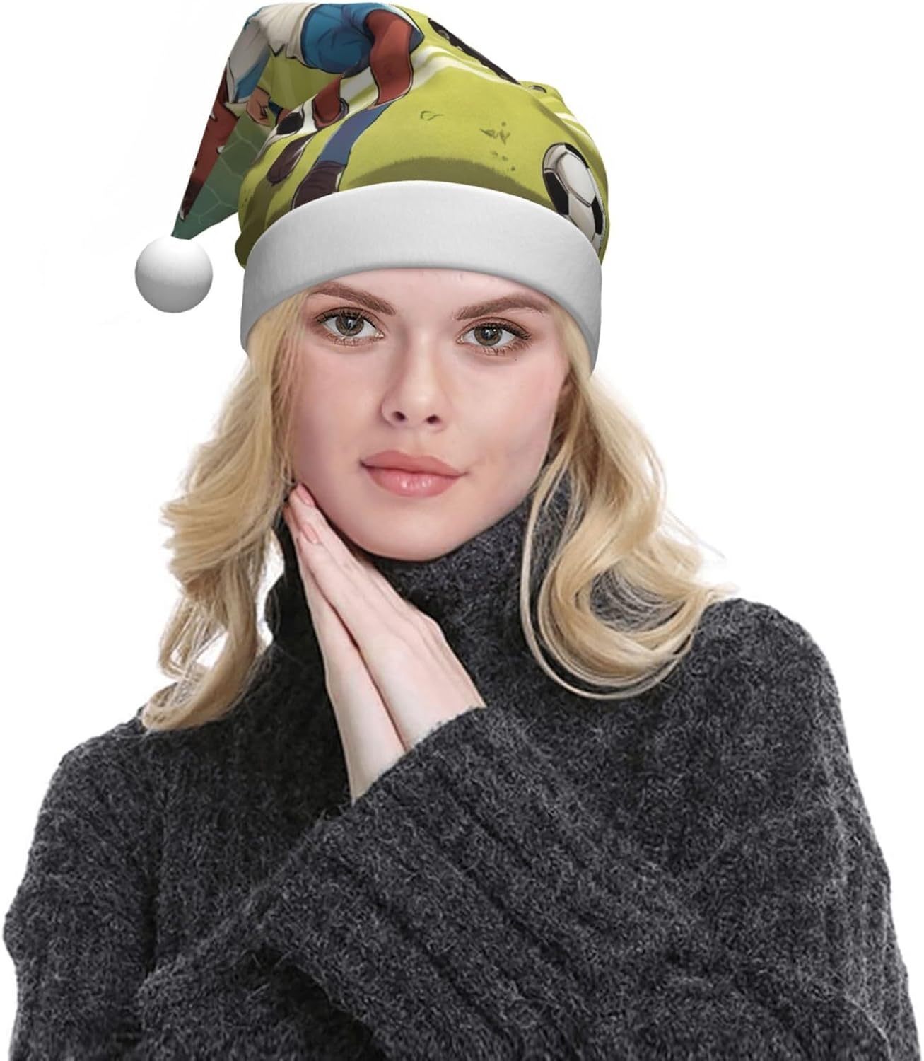 QINZHENG Personalized Santa Hat for Boys and Adults