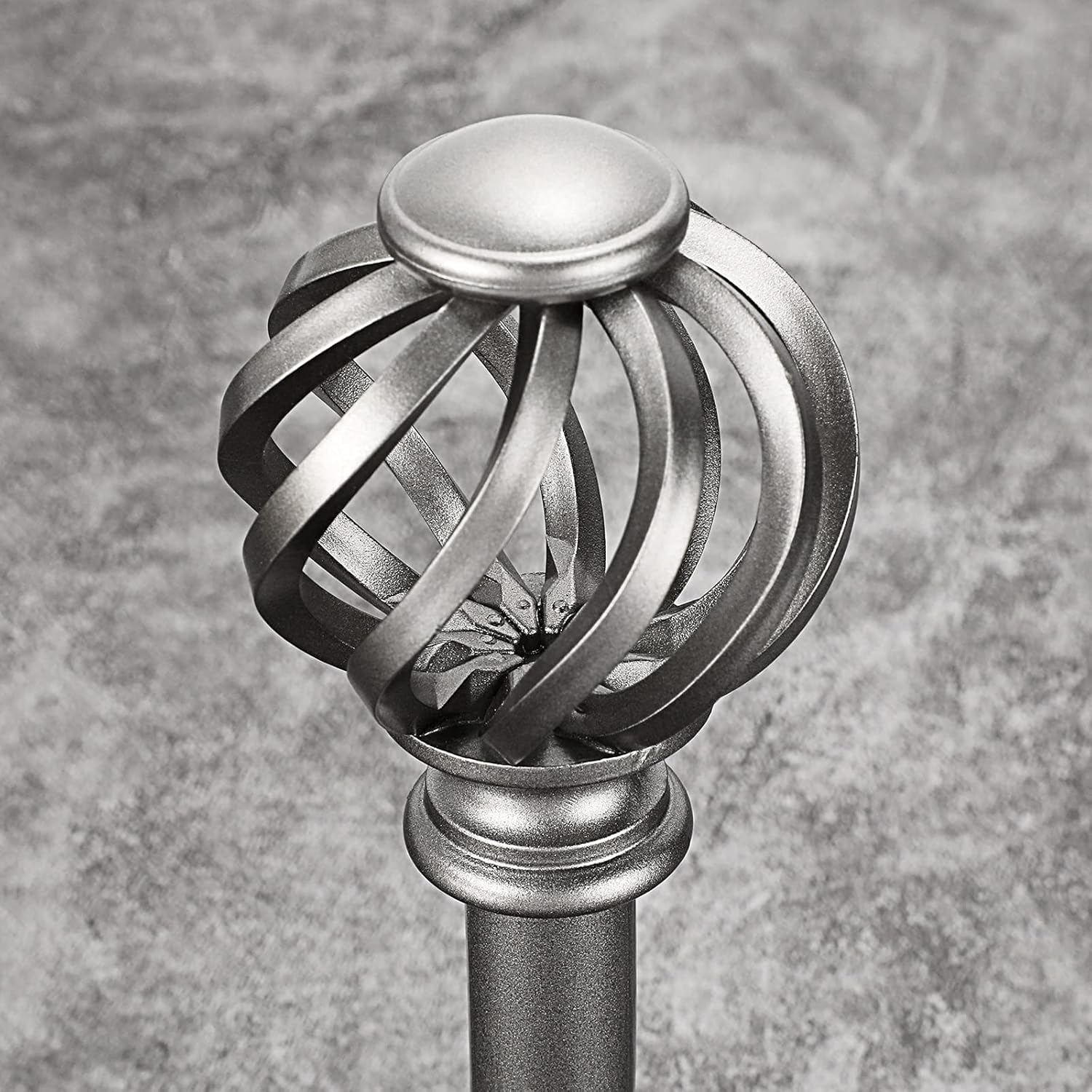 Sumnacon 2Pcs Metal Nest Curtain Holdbacks - Grey