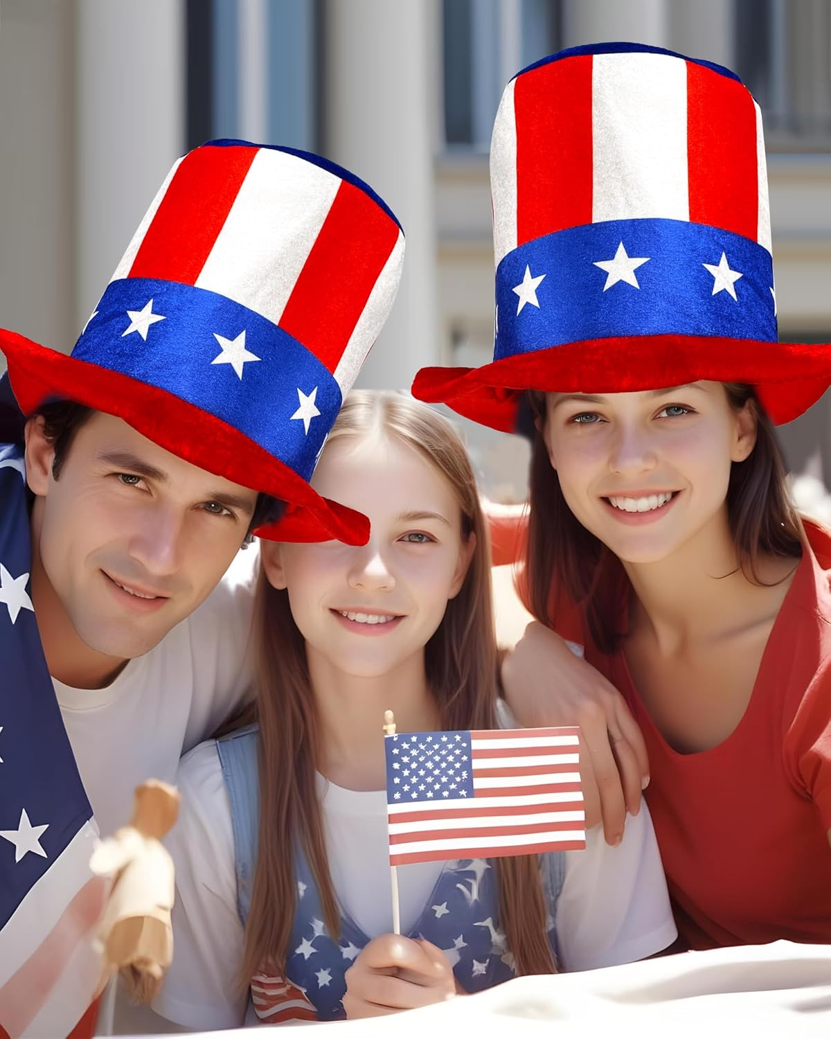 Patriotic Uncle Sam Top Hat 4th of July Decor
