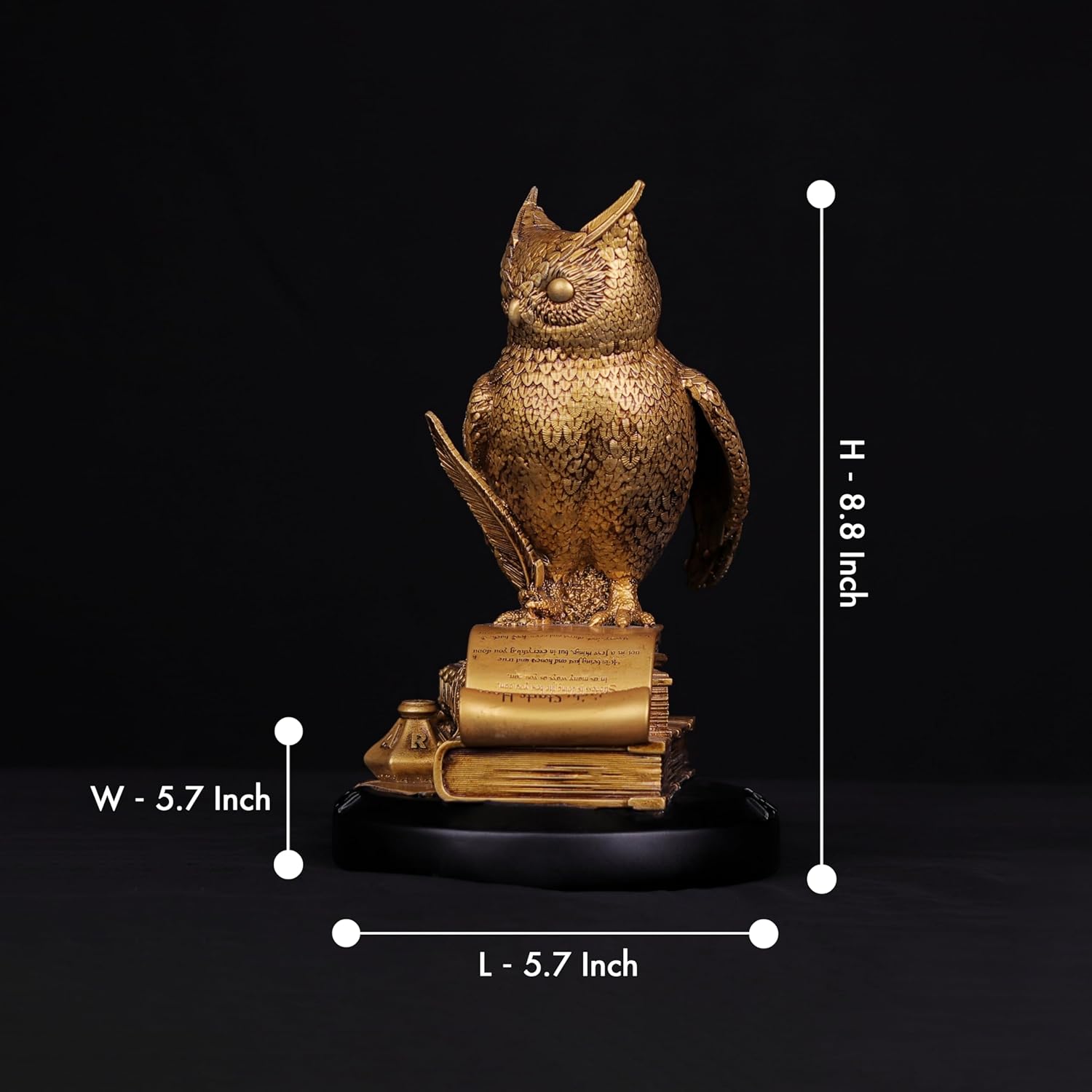 Handmade Owl Statue for Home Decor and Desk