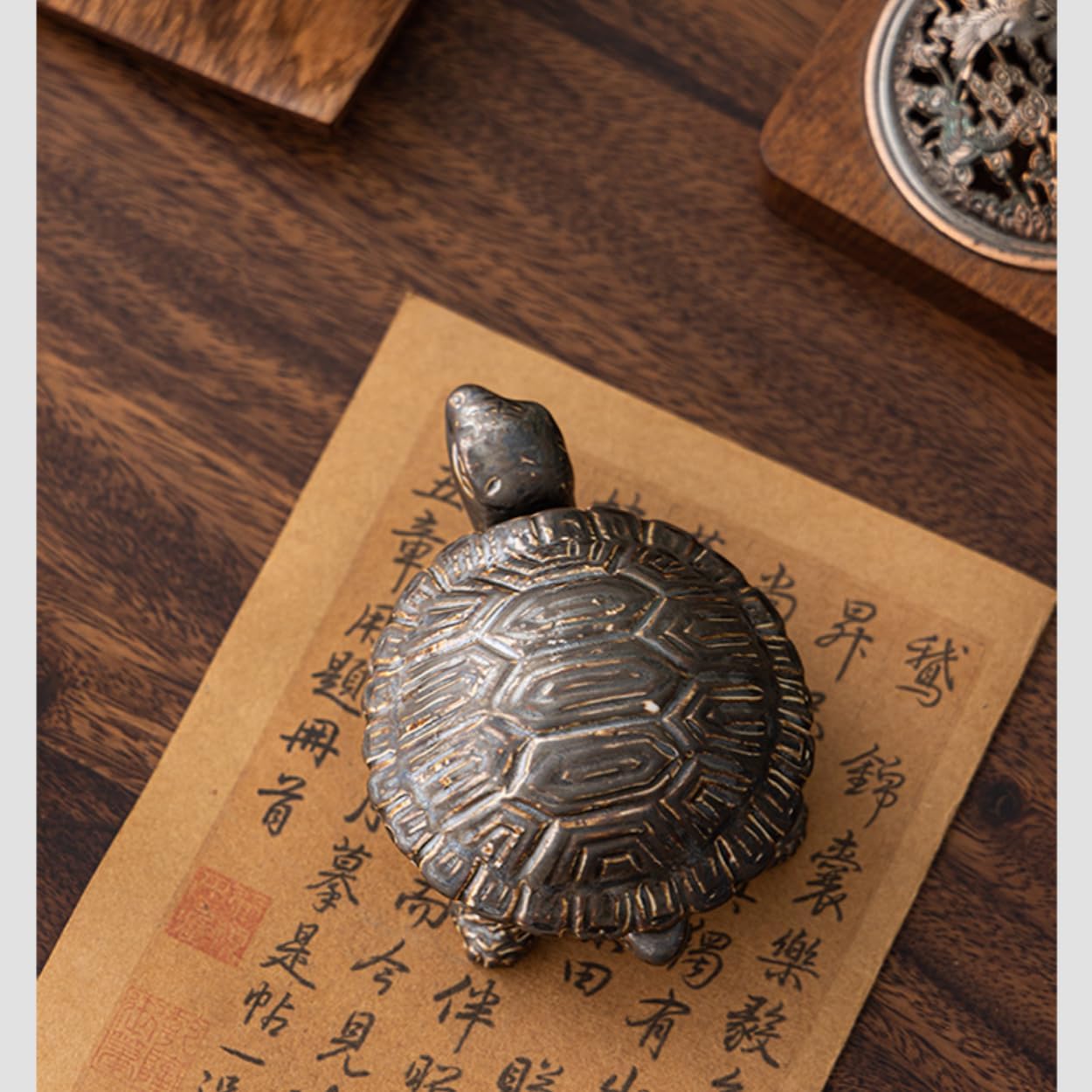 Turtle Ceramic Ashtray Sturdy Home Office Decor