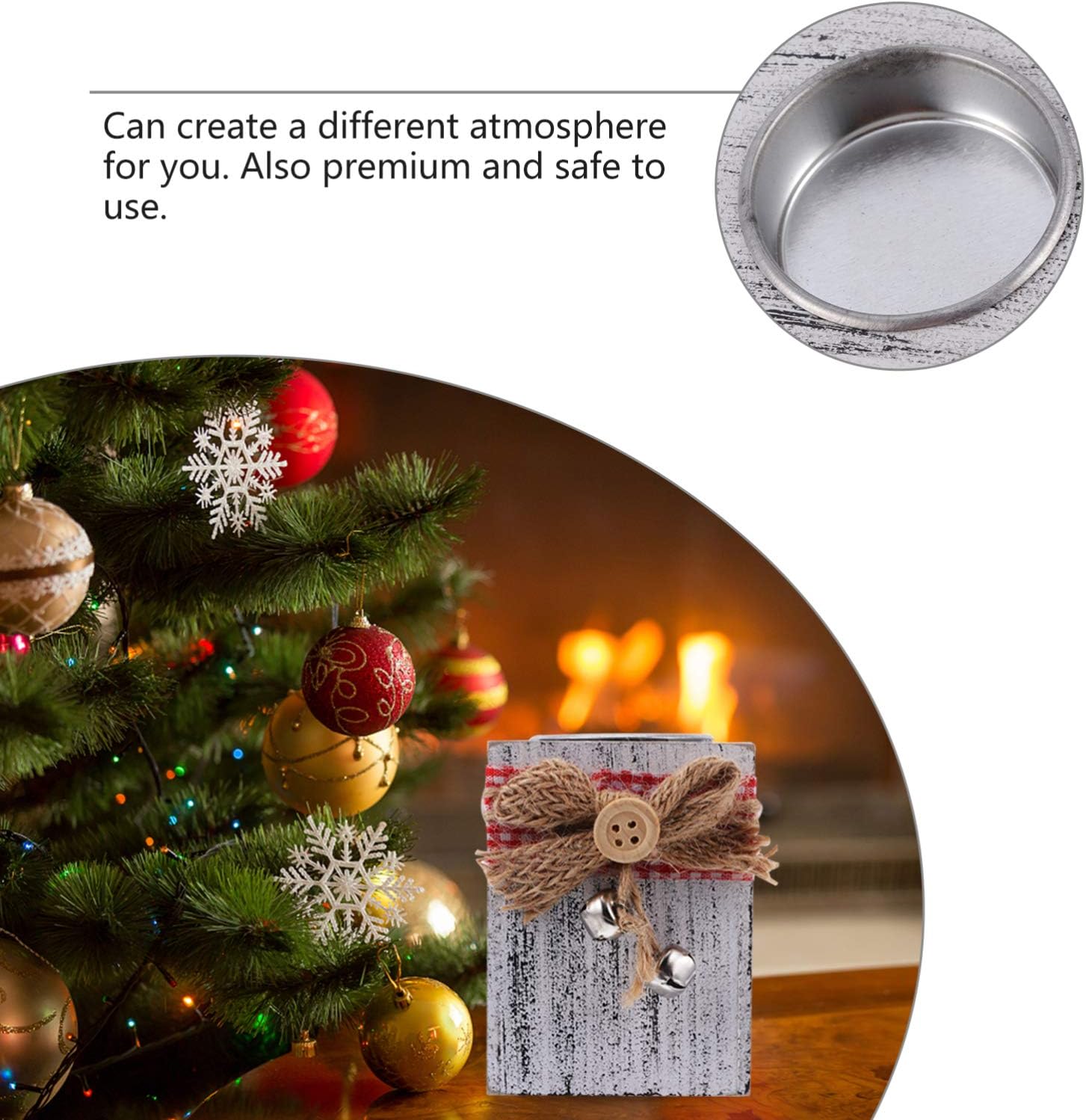 Vintage Wooden Christmas Candle Holder