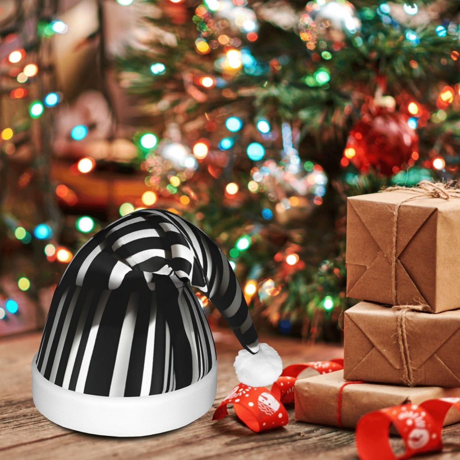 QINZHENG LED Light Santa Hat for Unisex Christmas Party