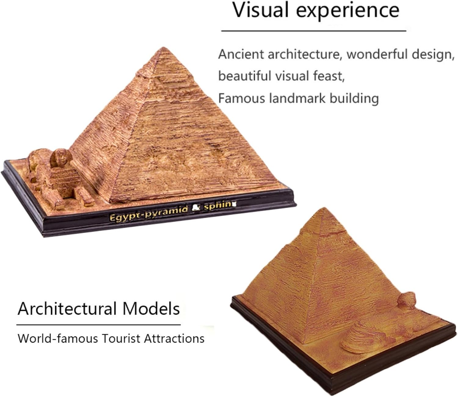 Egyptian Pyramid Resin Sculpture Decor Statue