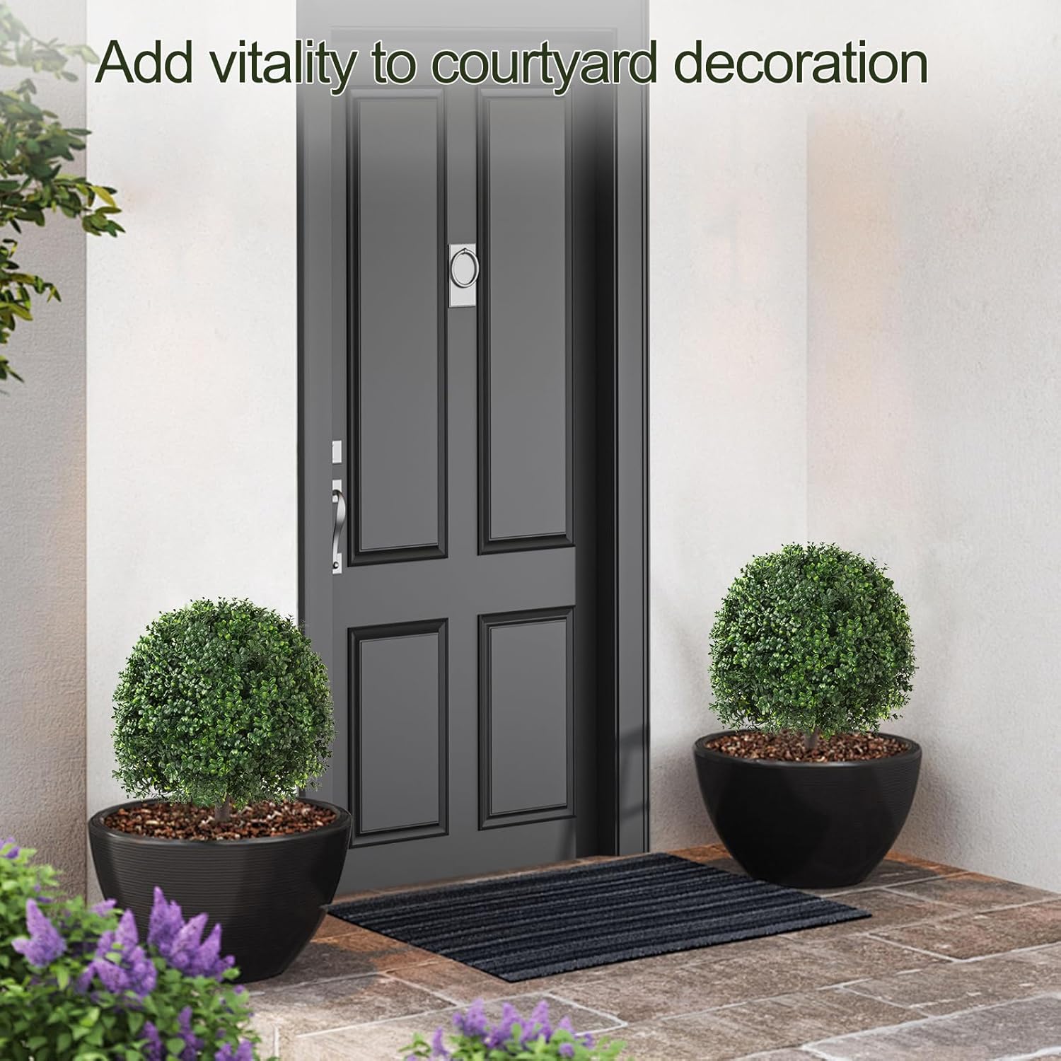 26 Boxwood Topiary Balls Artificial Set of 2