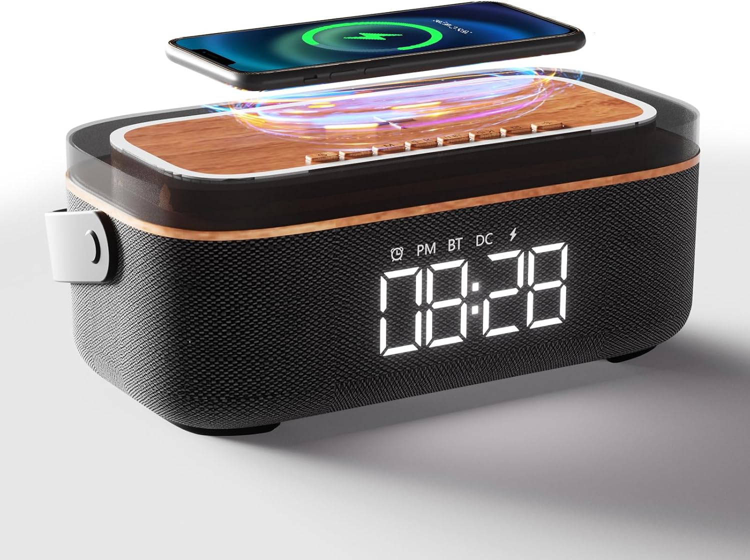 LOVME Alarm Clock with Bluetooth Speaker and Night Light