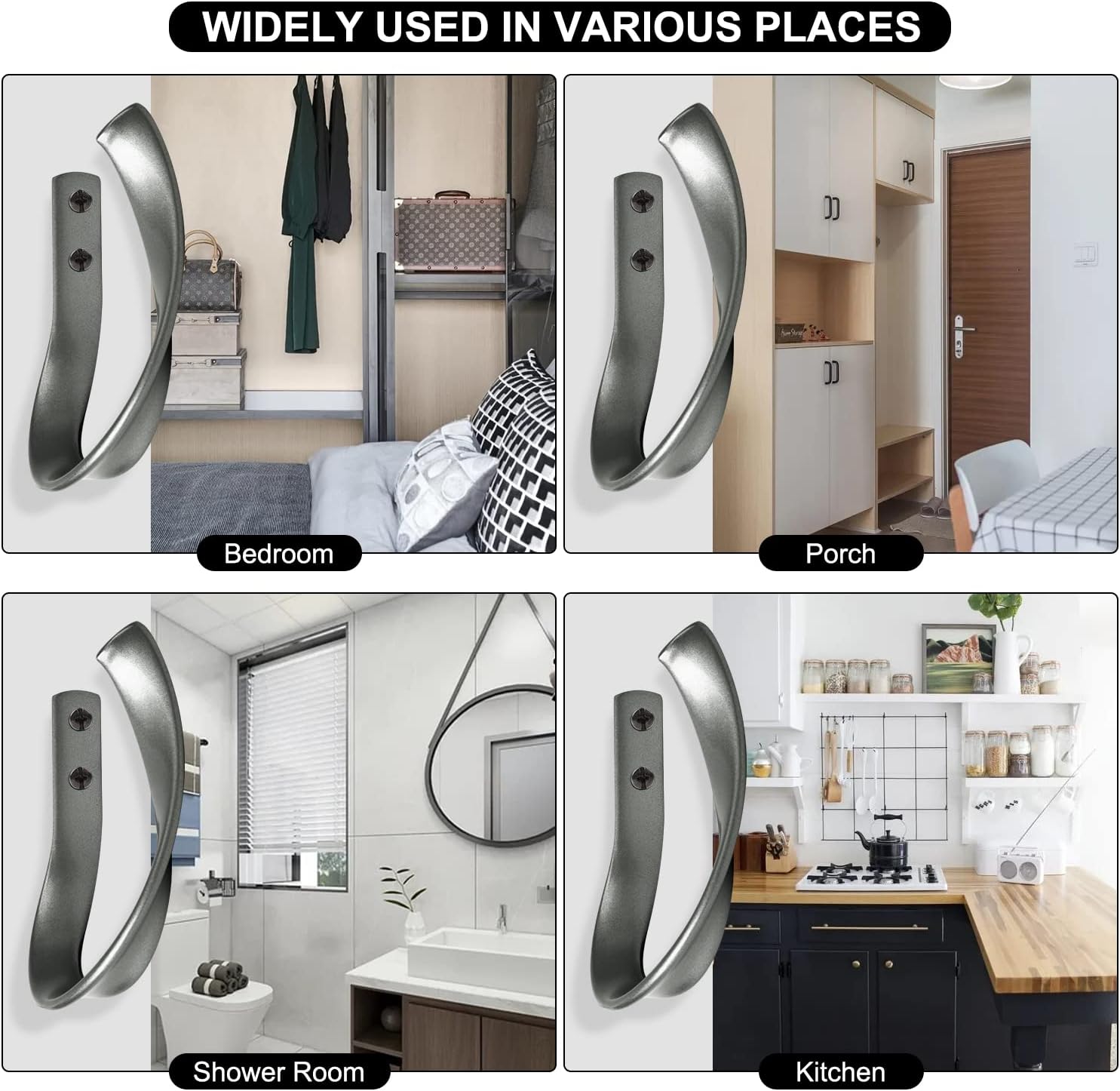 Decorative Curtain Holdbacks Hooks Holders for Drapes Grey