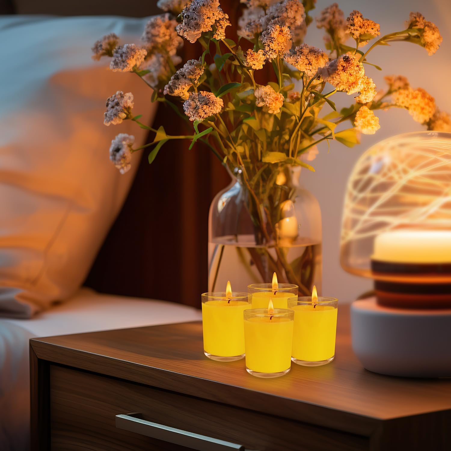 6 Pack 2oz Citronella Candles in Glass Jars