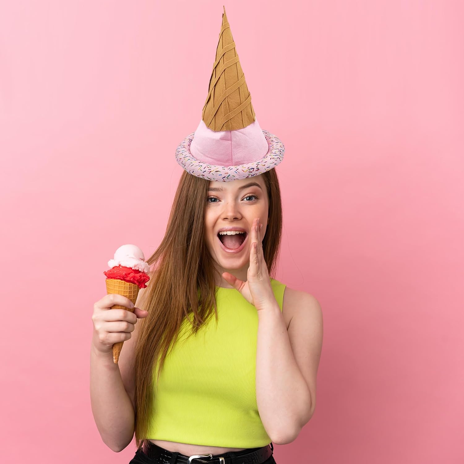 Adult Funny Food Hat Ice Cream Cone Festival Party Costume Accessory