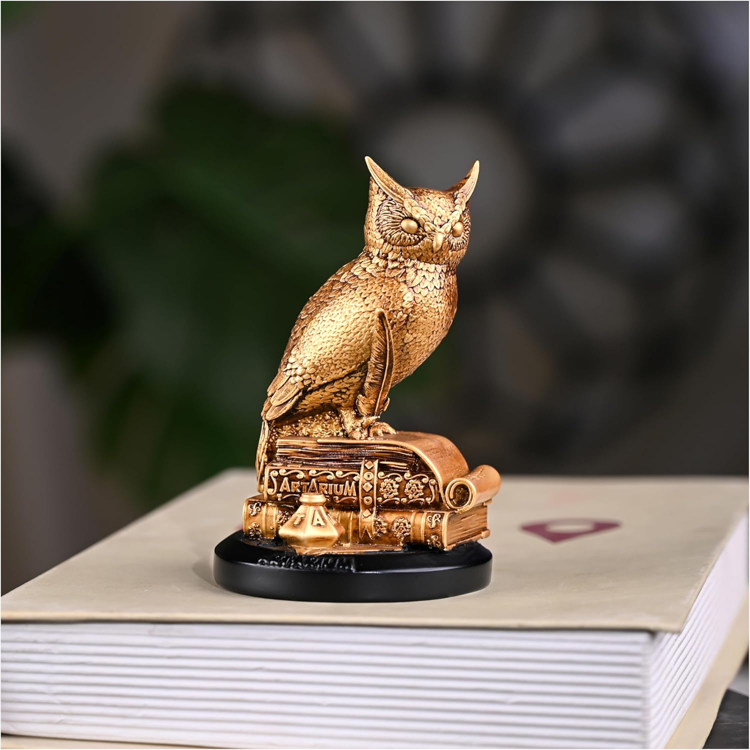 Handmade Owl Statue for Home Decor and Desk