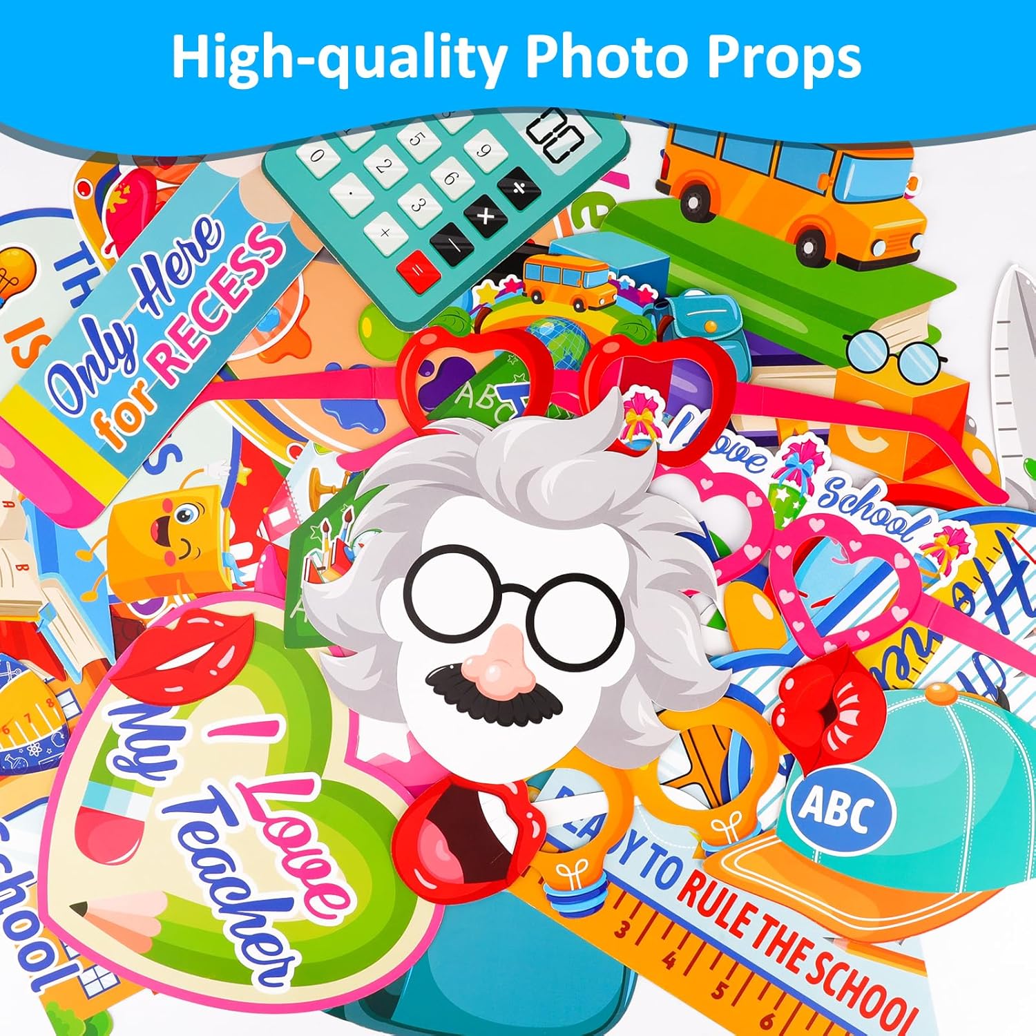 35pcs Novelty Back to School Photo Booth Props for Kids