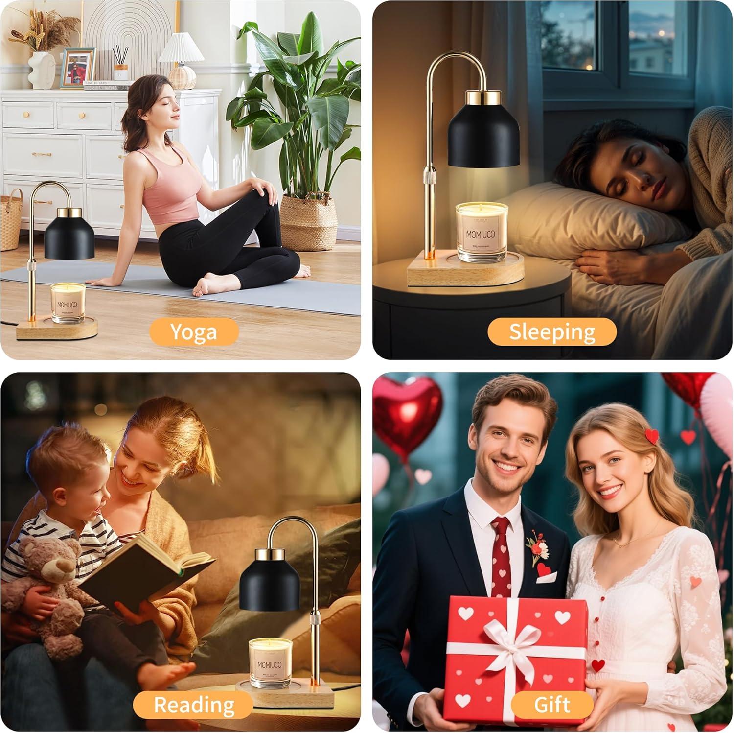 MOMIUCO Candle Warmer Lamp with Timer Dimmer