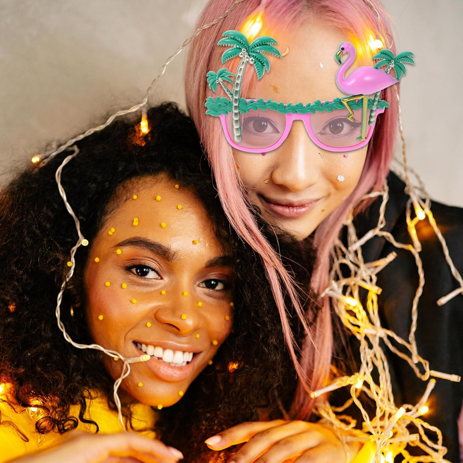 Flamingo Themed Party Sunglasses with Novelty Design