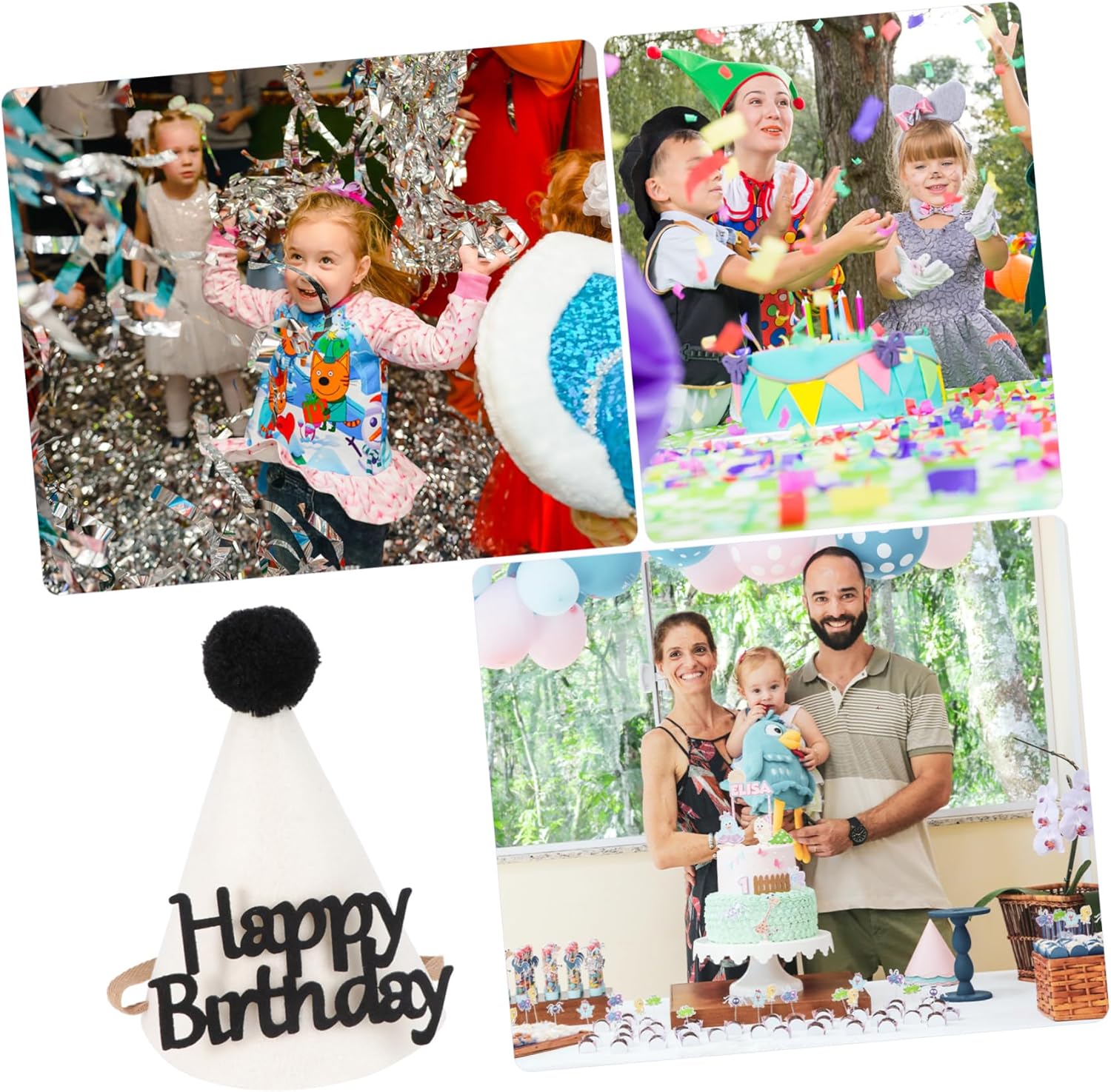 ABOOFAN 1pc Birthday Hat with Letter Decor