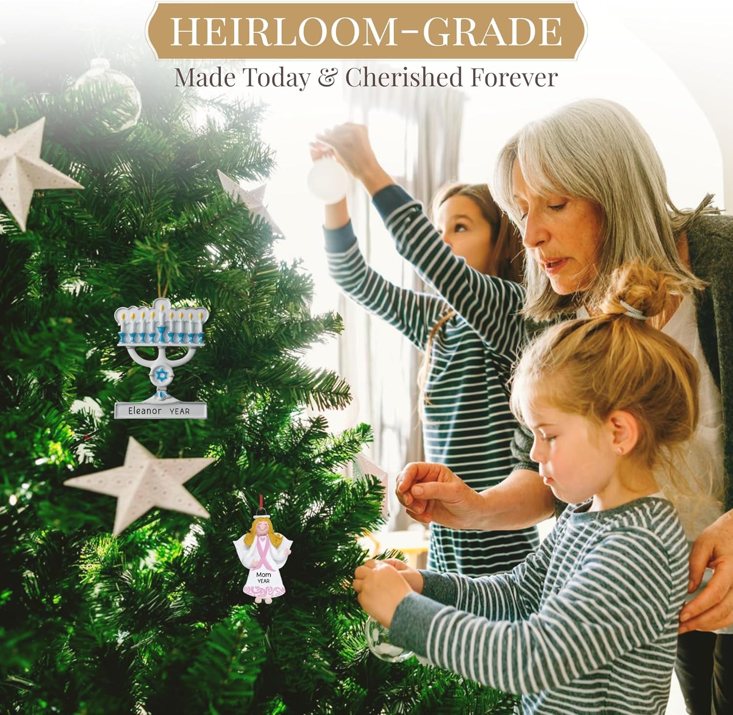 Personalized Menorah Ornament 2025 Custom Gift for Hanukkah