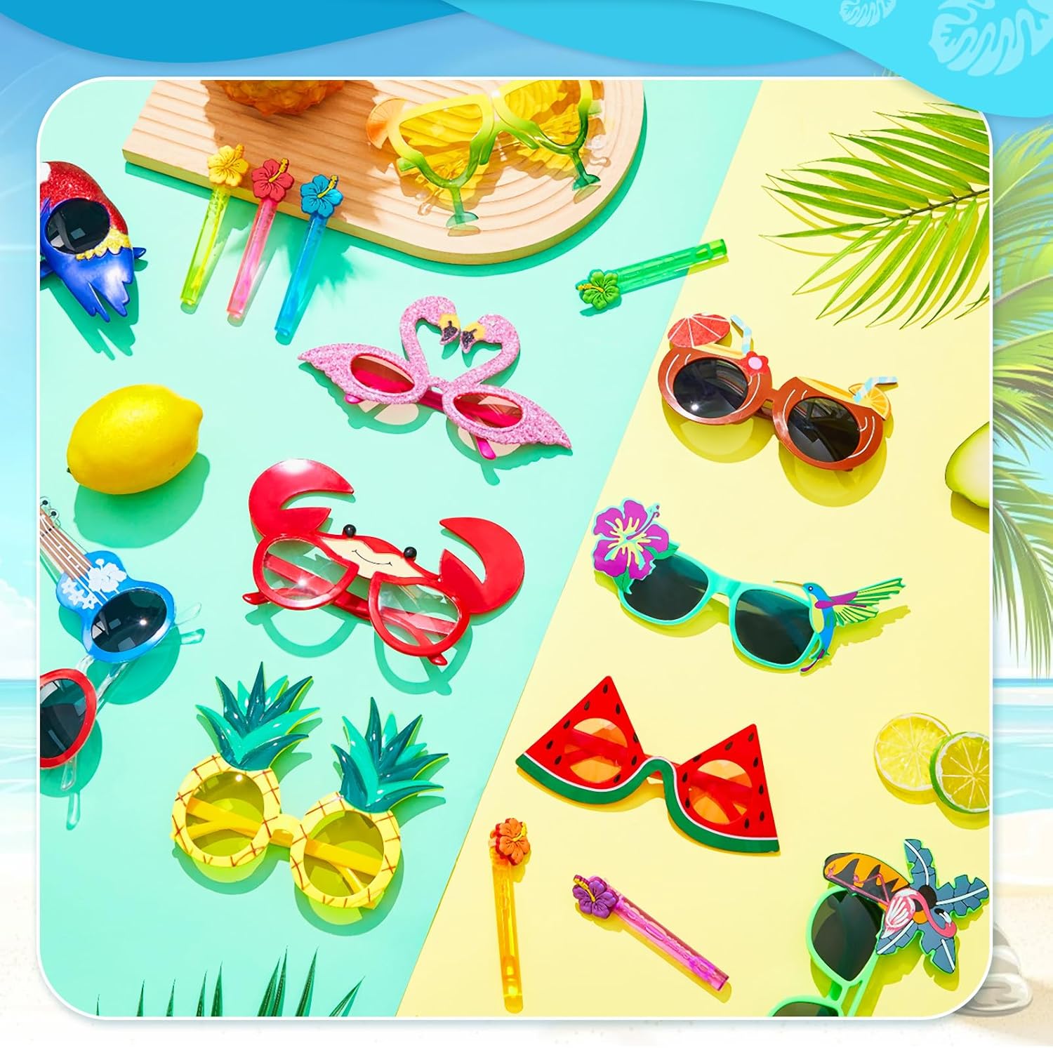 Soulchen 24 Pcs Tropical Luau Party Favors