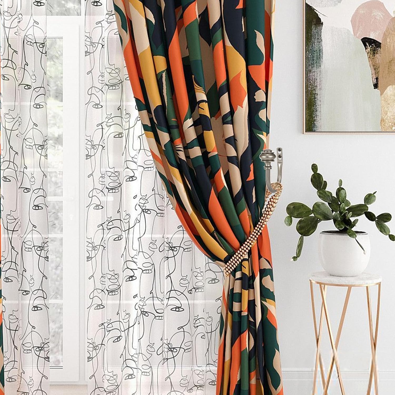Sumnacon Set of 2 Decorative Curtain Holdbacks