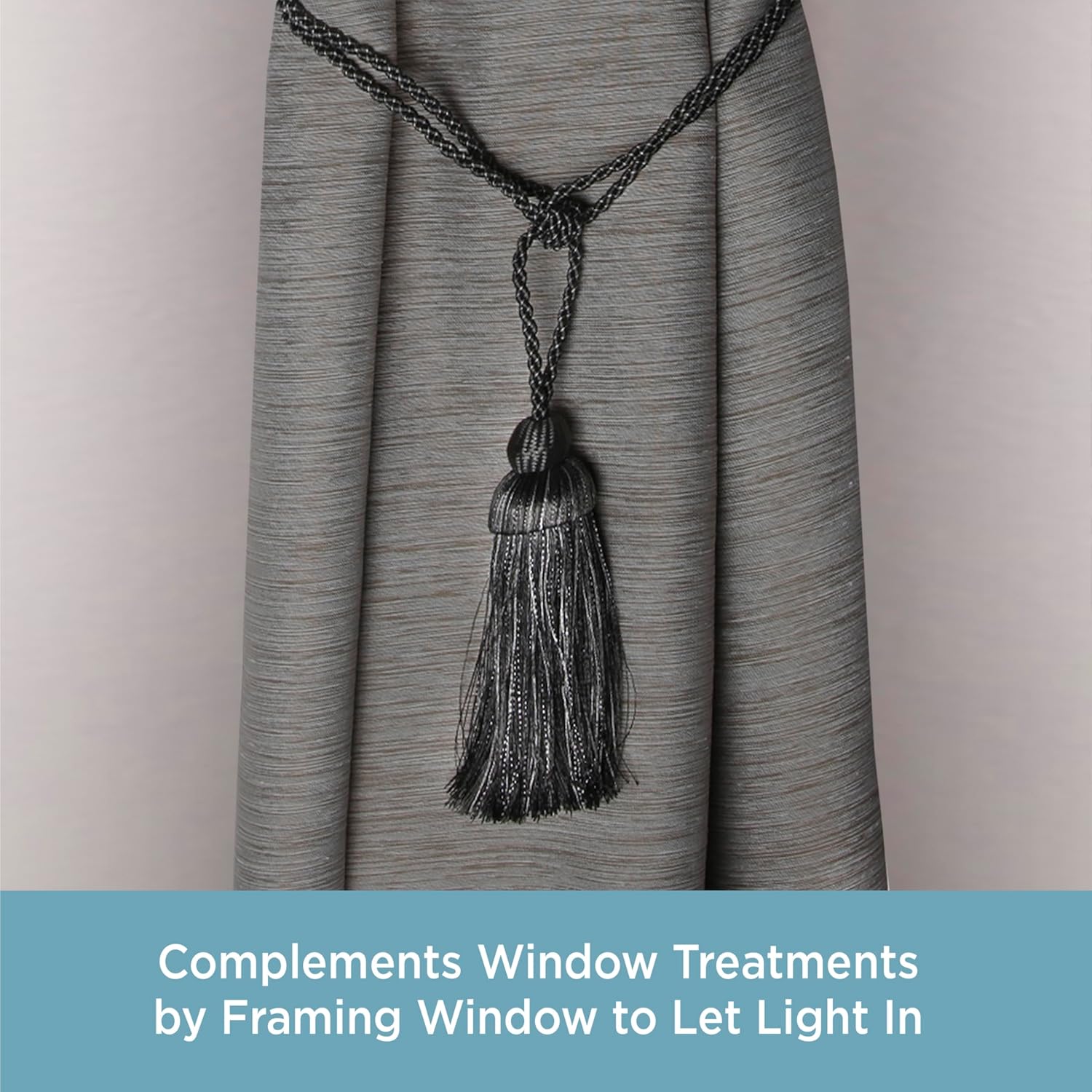 Kenney Decorative Tassel Curtain Tieback Set of 2