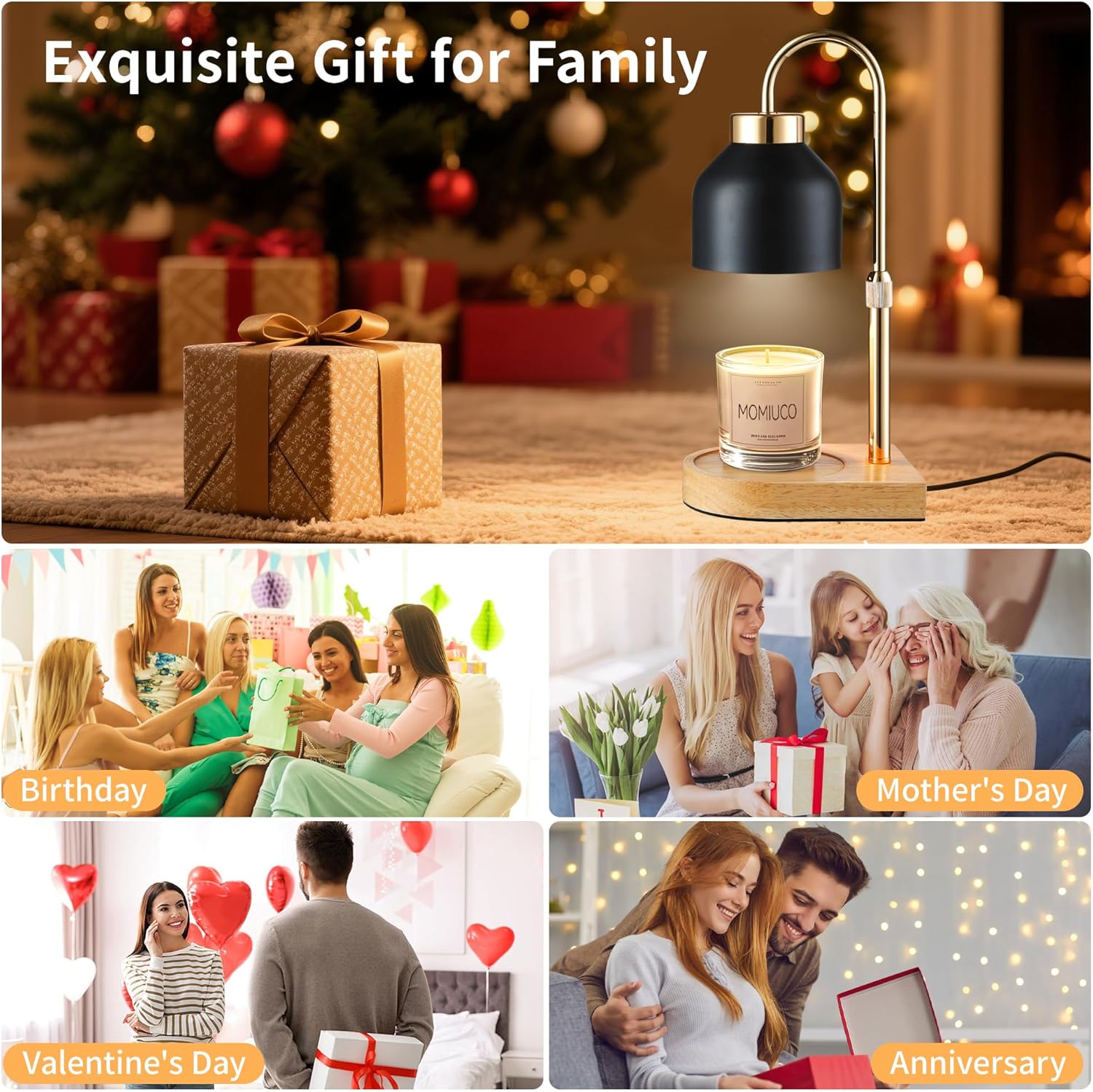 MOMIUCO Candle Warmer Lamp with Timer Dimmer