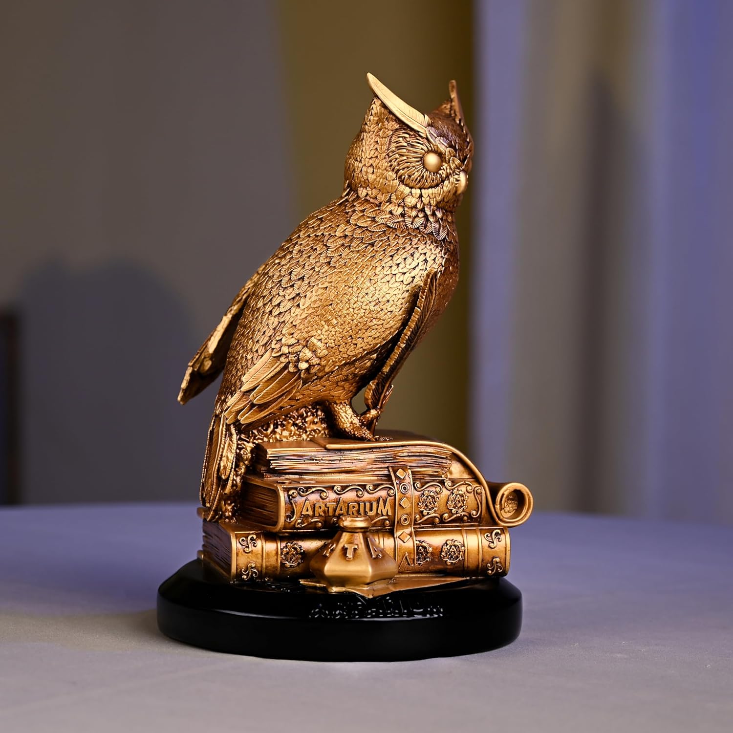 Handmade Owl Statue for Home Decor and Desk