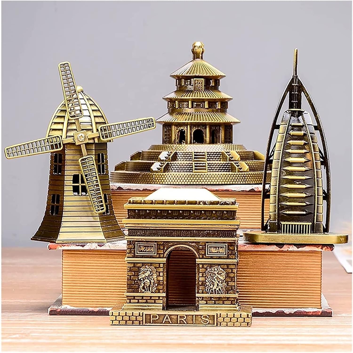 ALDEPO Dutch Windmill Statue Desktop Decor Sculpture