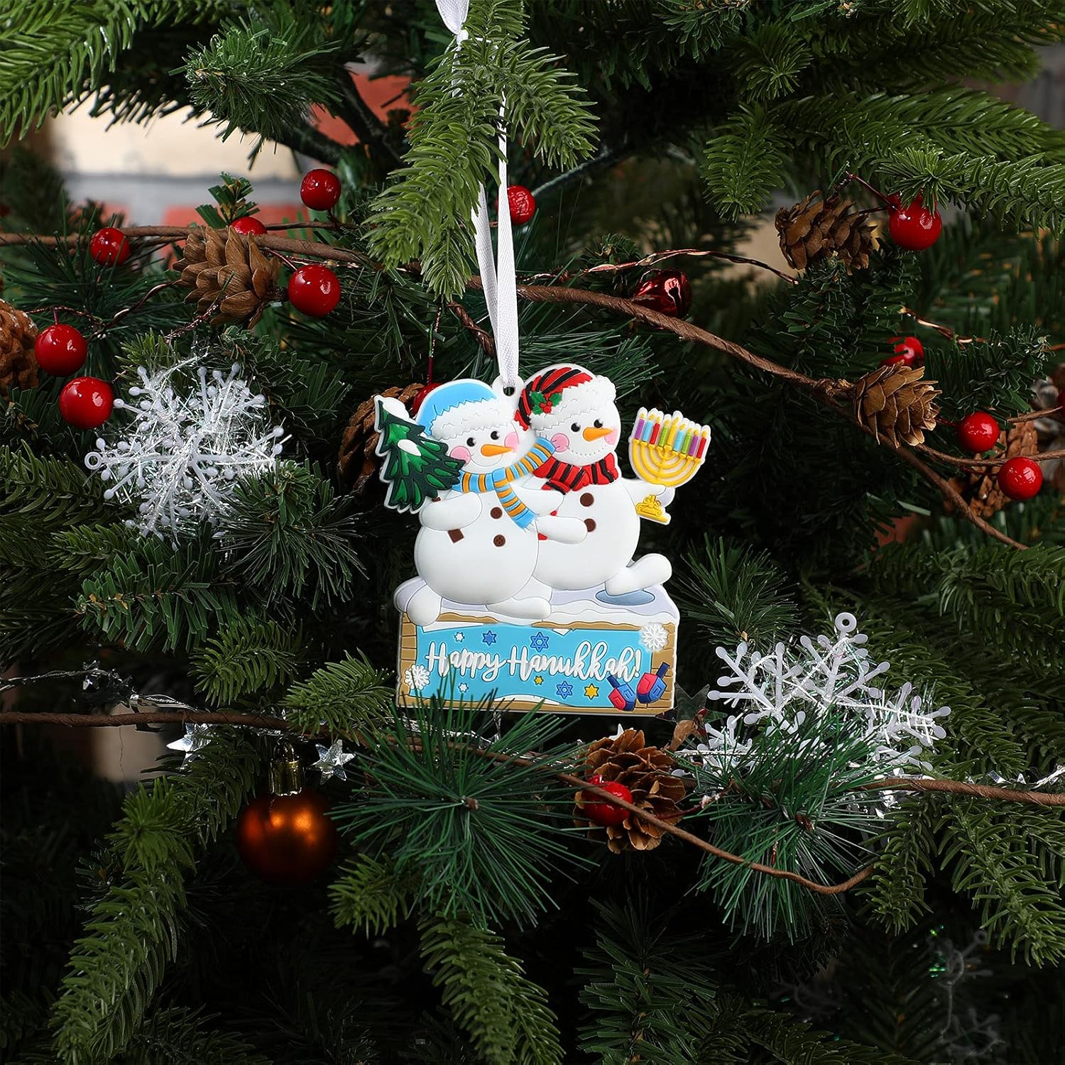 Jetec Hanukkah Snowman Christmas Tree Ornament