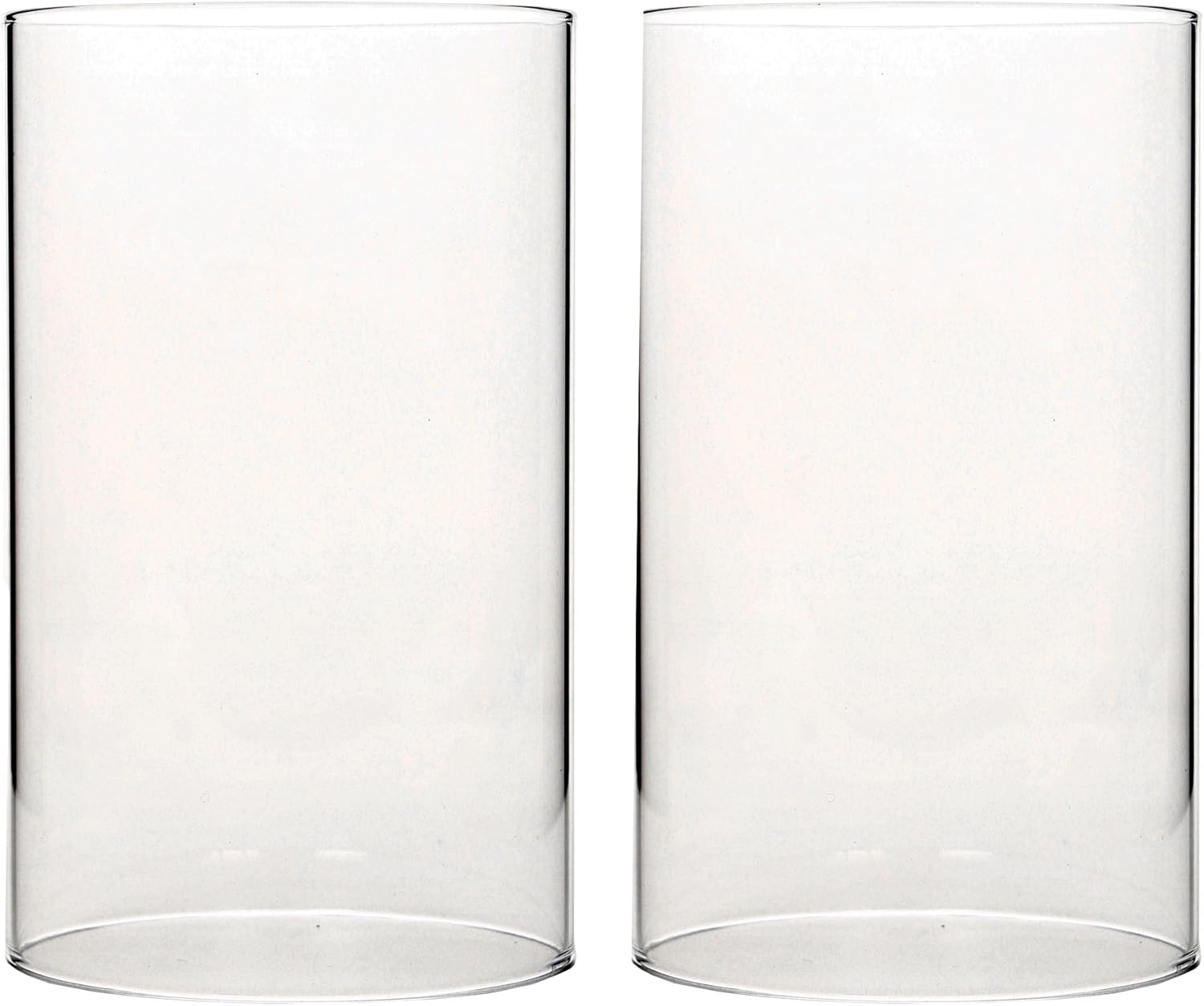Hosley Set of 2 Clear Glass Hurricane Candle Holders
